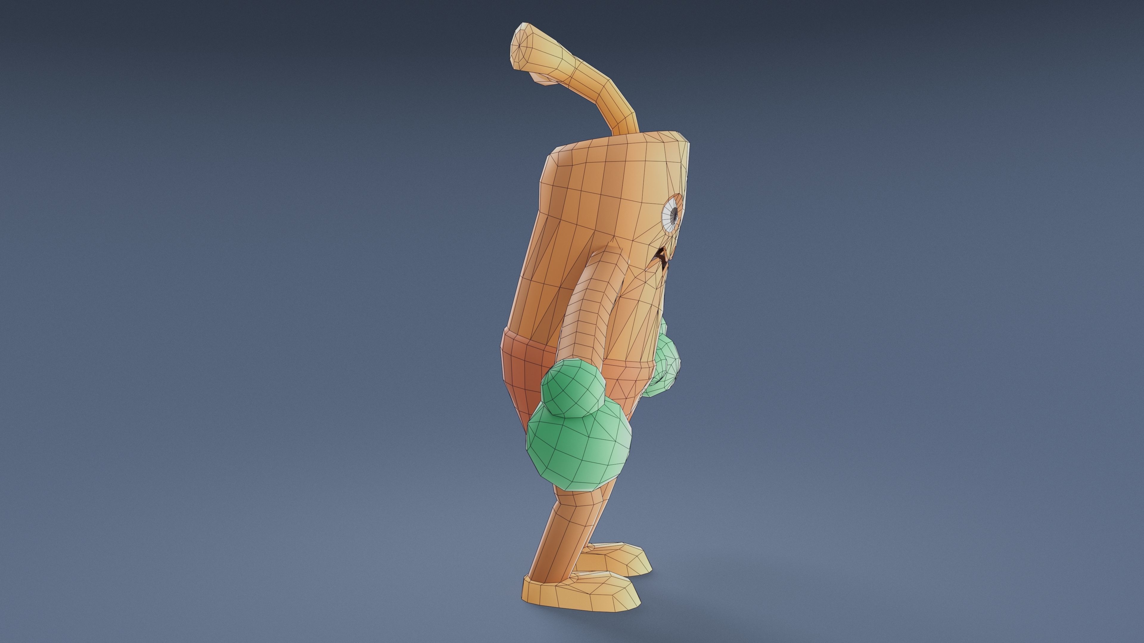Cartoon Characters - Medium Stumpy Warrior Low-poly 3D model_21