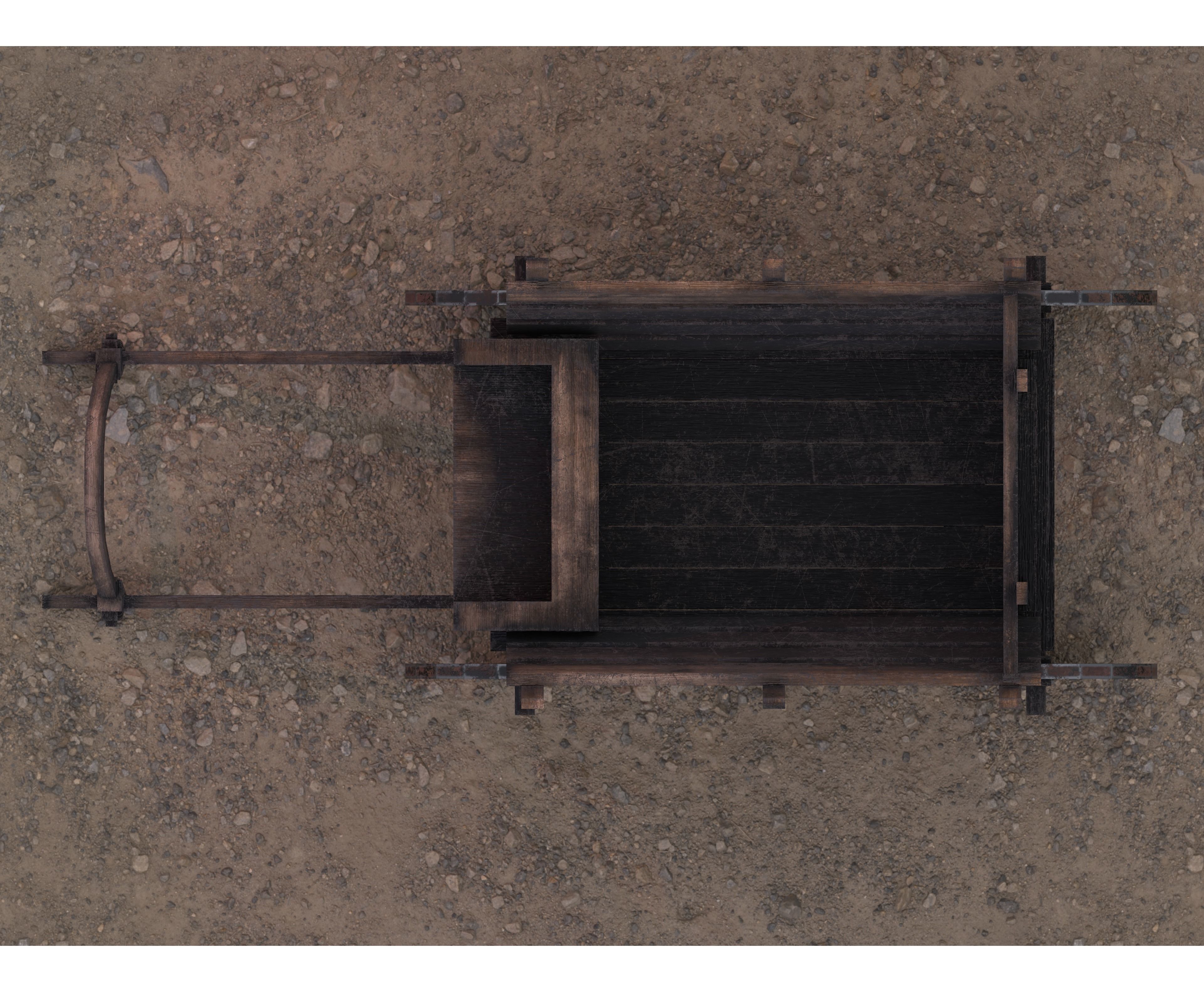 Medieval Carriage Low-poly 3D model_12