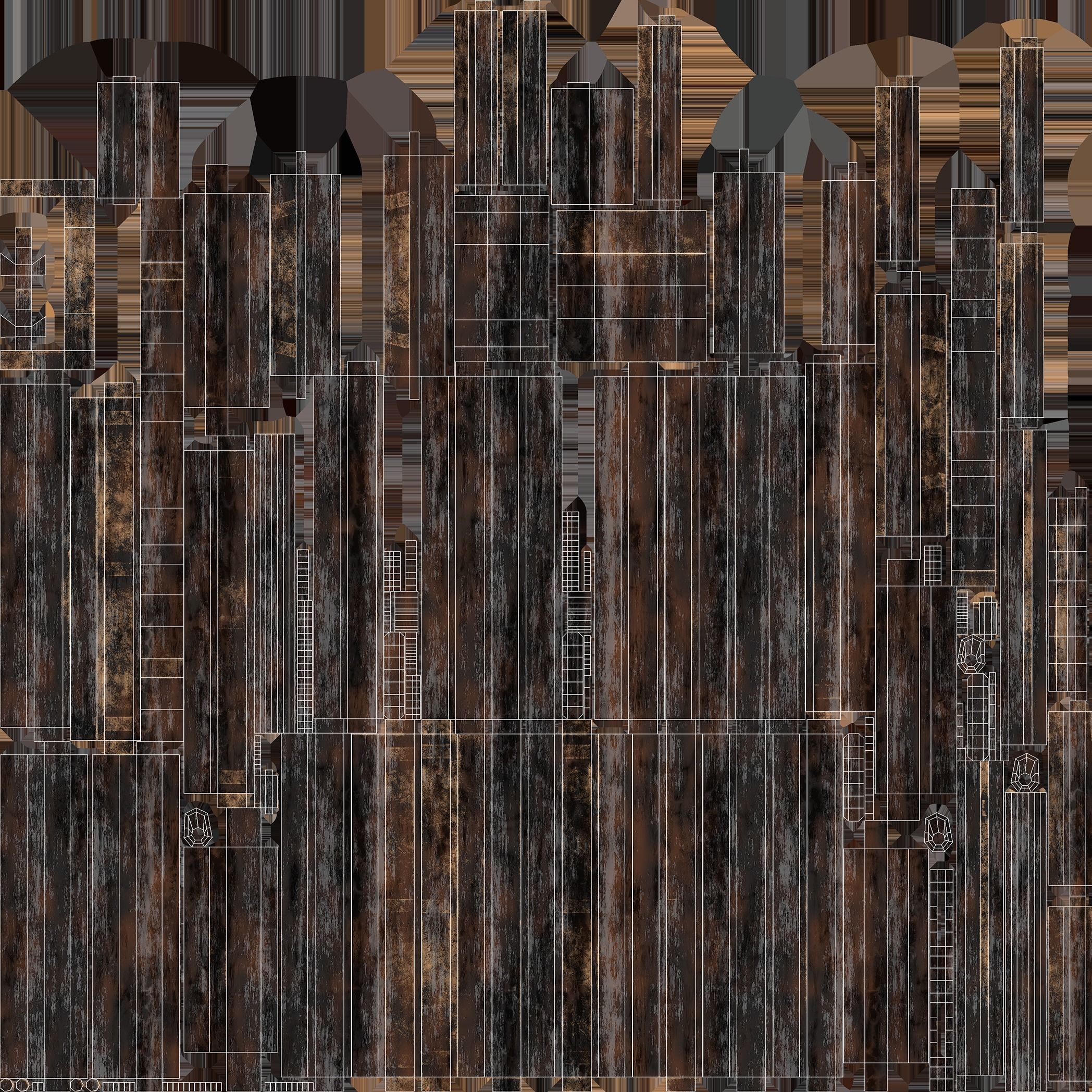 Medieval Carriage Low-poly 3D model_28