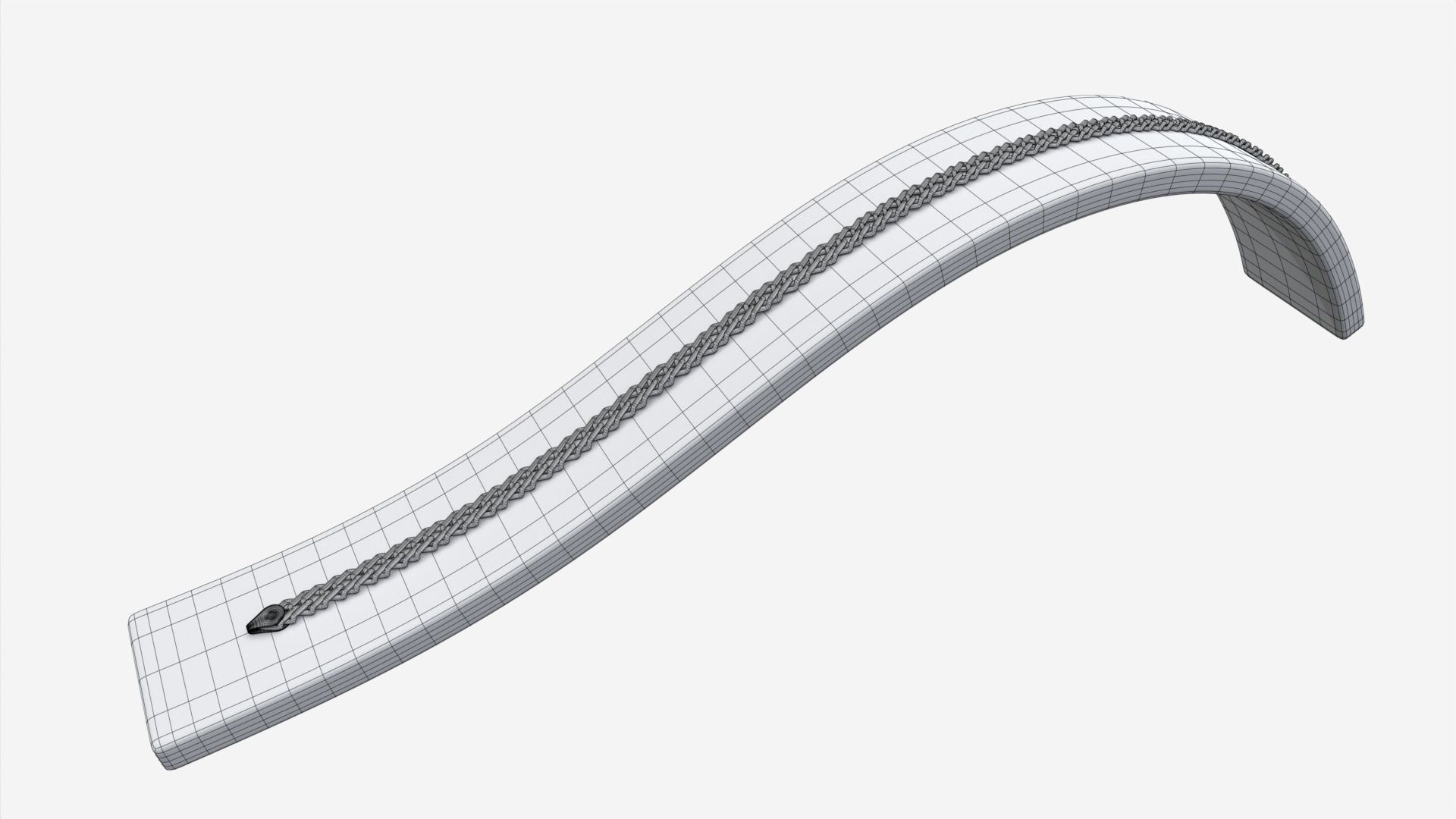 Bracelet Curved Leather Display Holder Stand 3D model_7