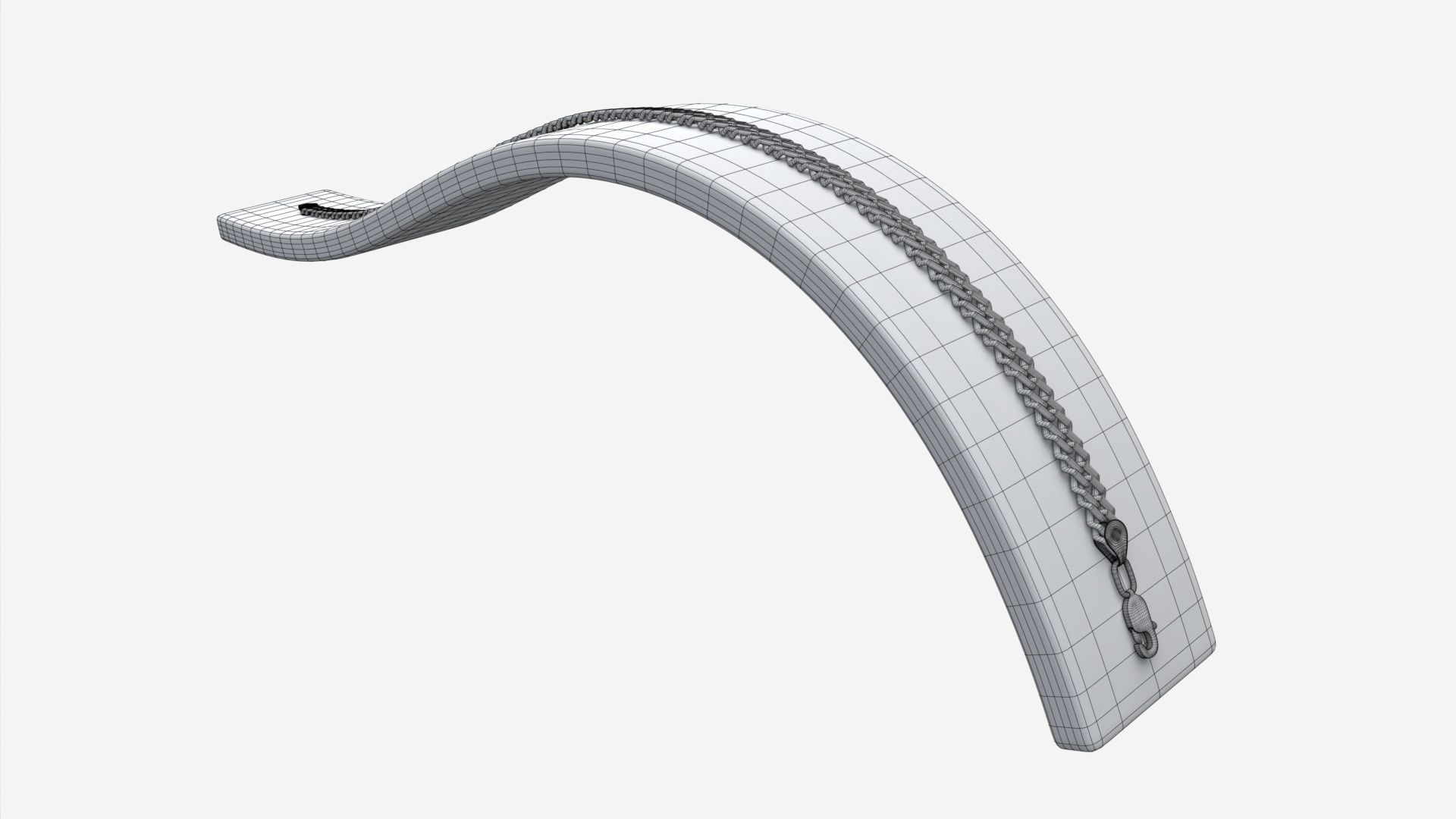 Bracelet Curved Leather Display Holder Stand 3D model_8