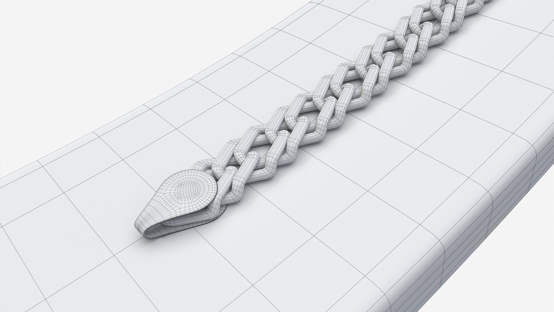 Bracelet Curved Leather Display Holder Stand 3D model_10