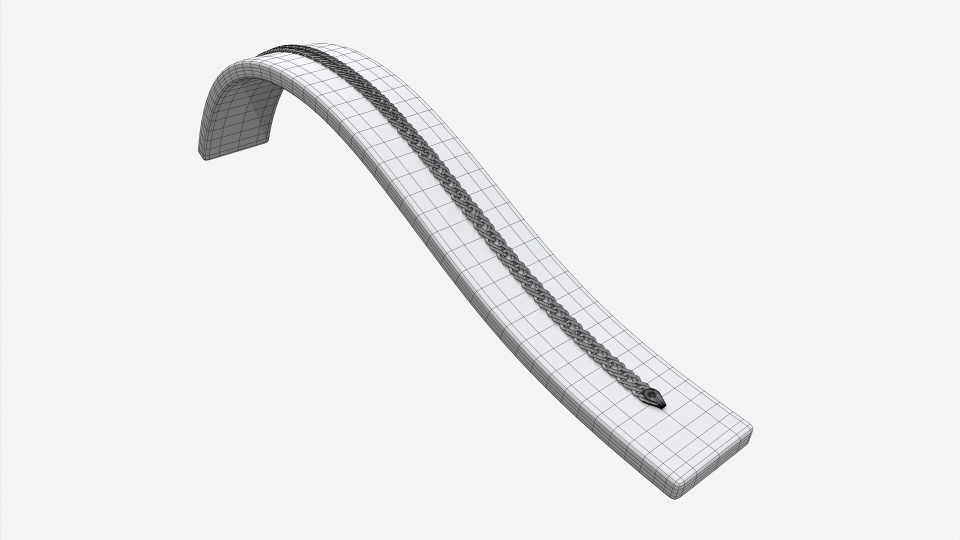 Bracelet Curved Leather Display Holder Stand 3D model_6