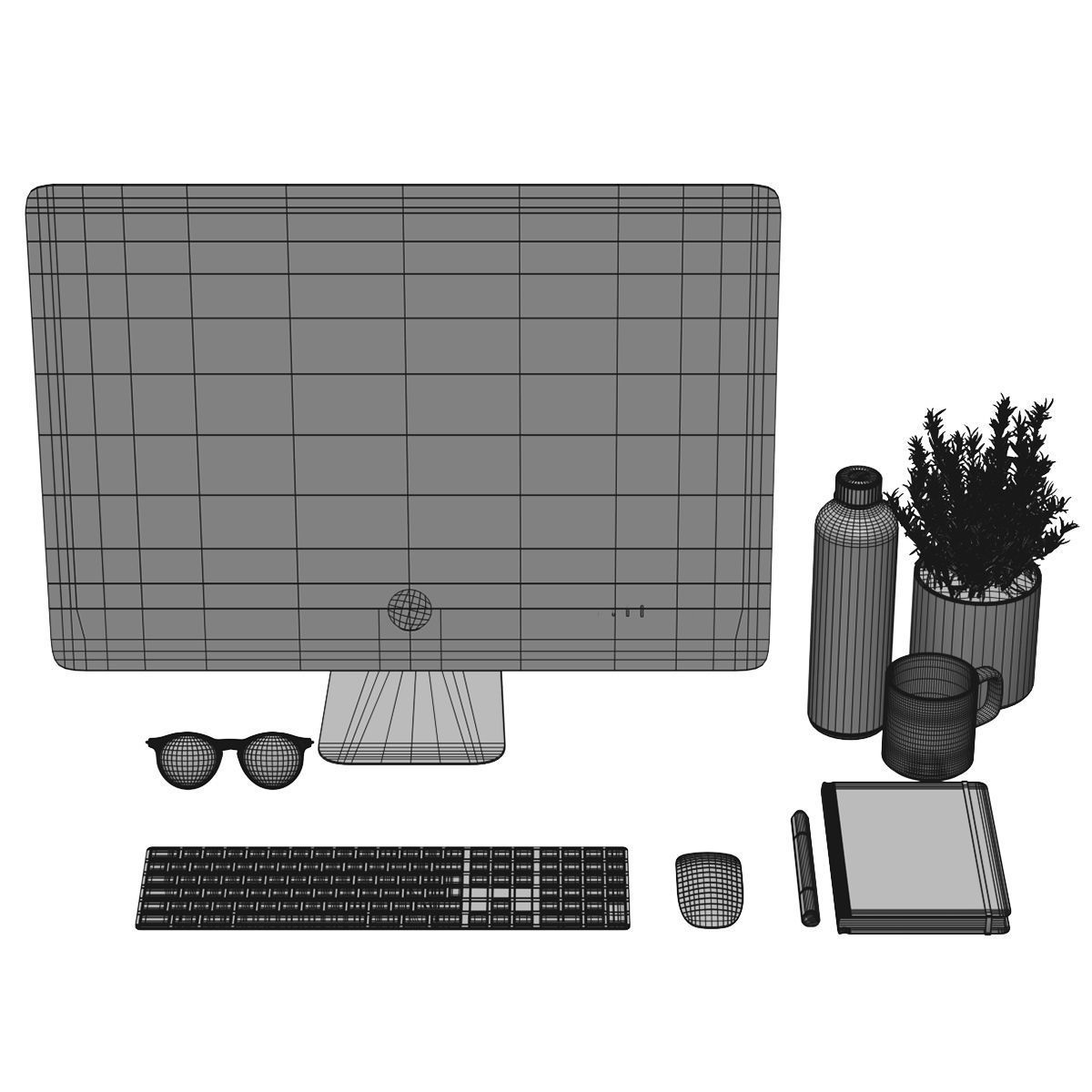 Desktop accessories 3D model_4