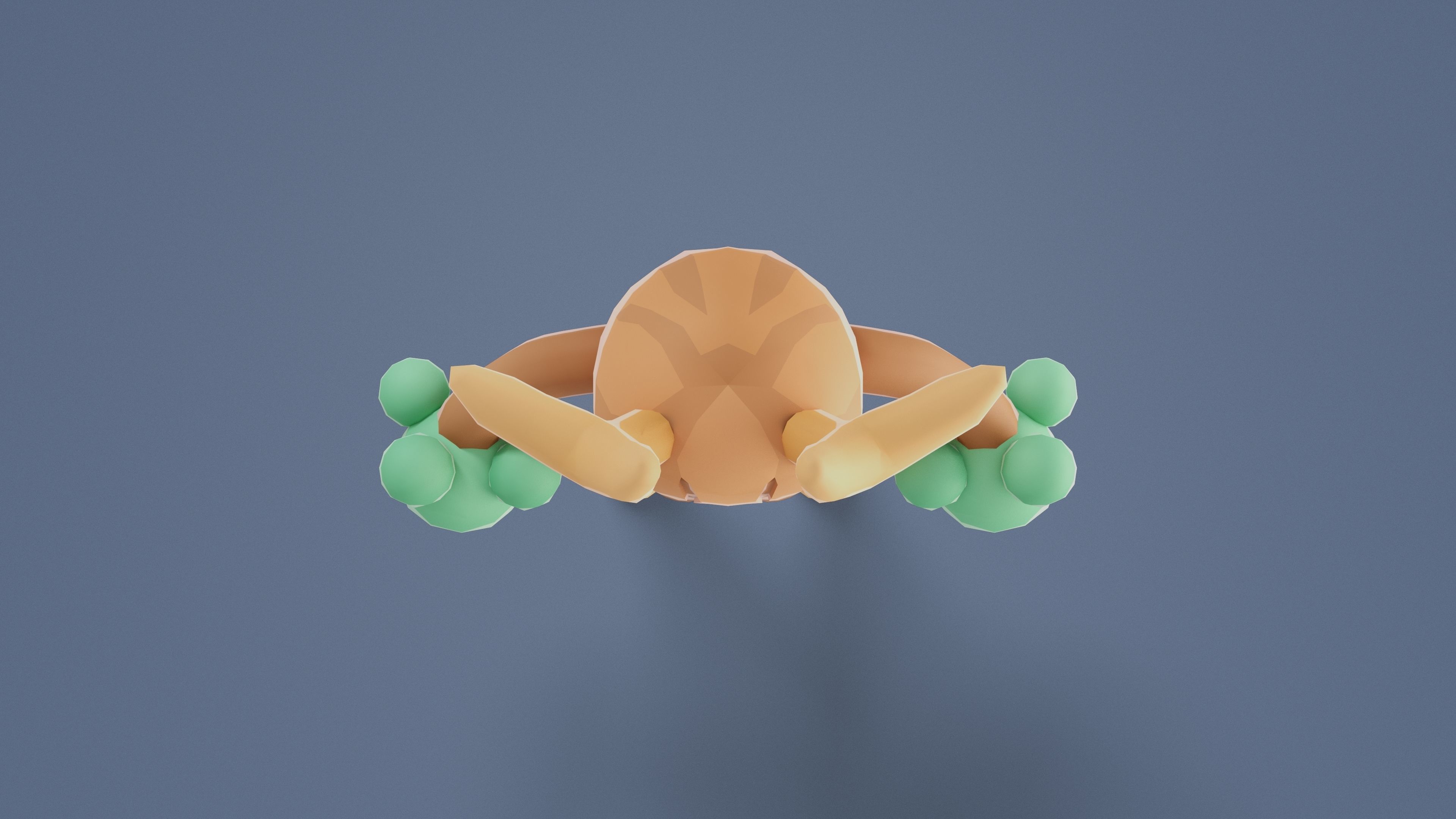 Cartoon Characters - Big Stumpy Warrior Low-poly 3D model_13