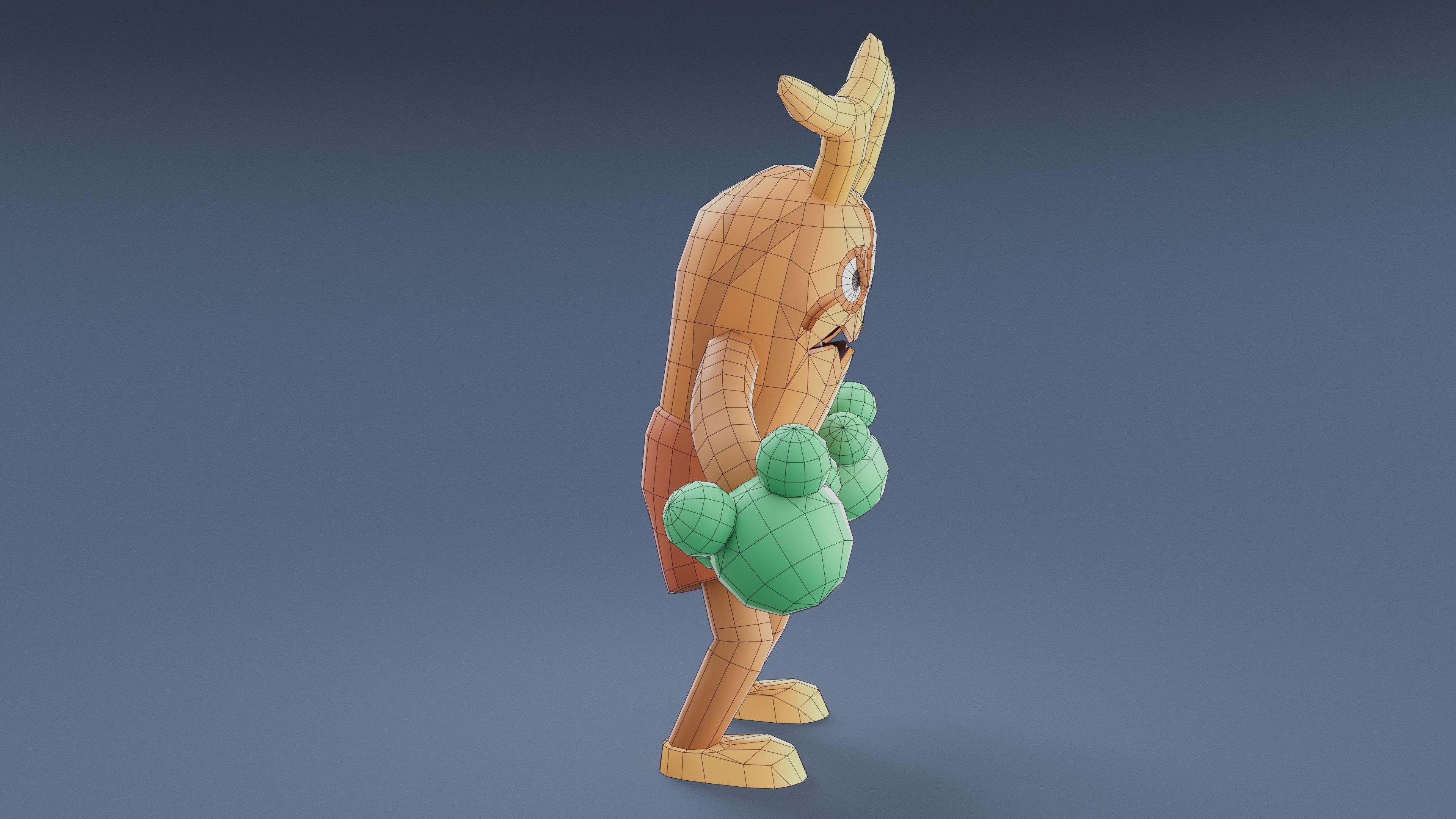 Cartoon Characters - Big Stumpy Warrior Low-poly 3D model_21