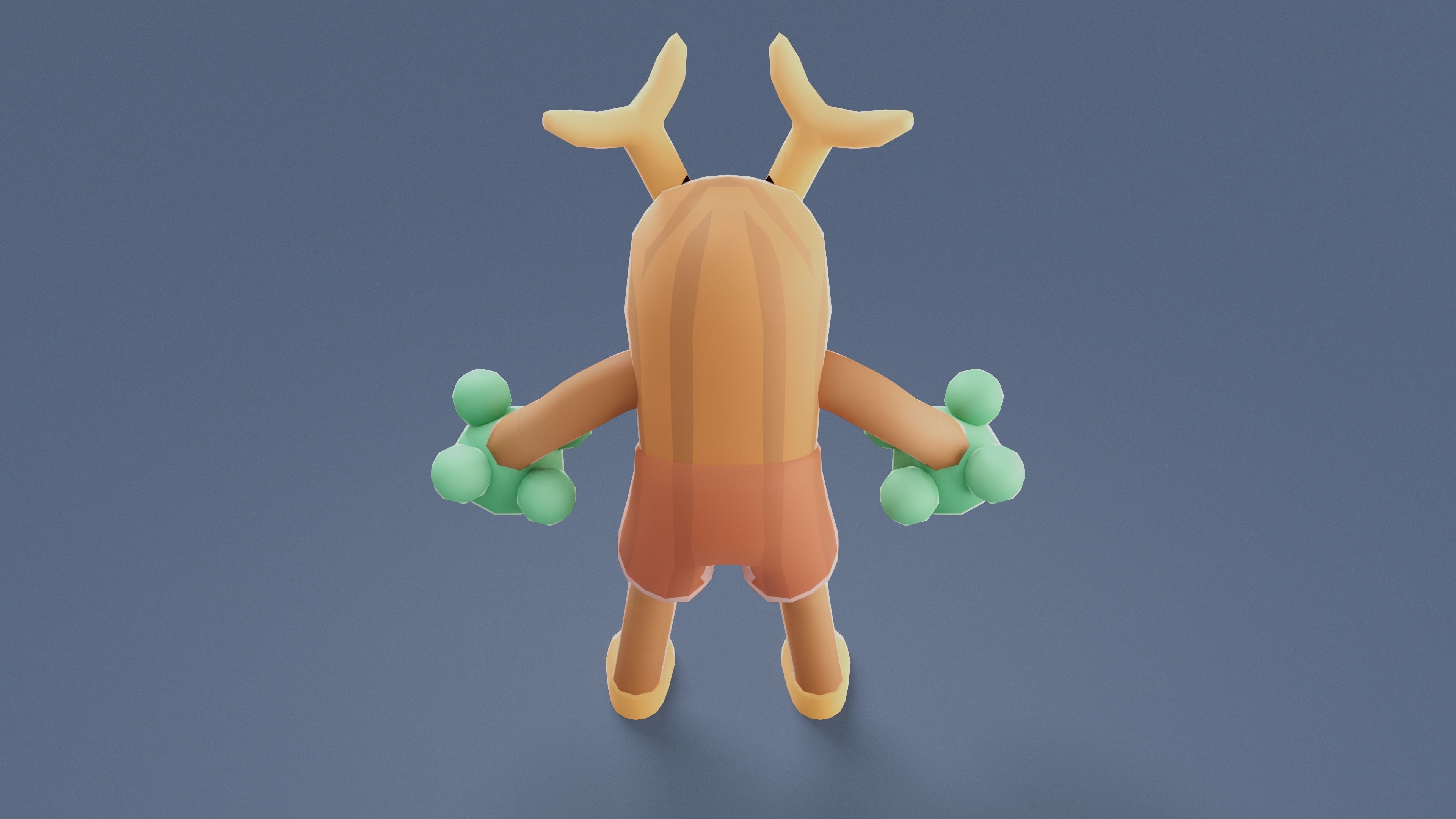 Cartoon Characters - Big Stumpy Warrior Low-poly 3D model_4