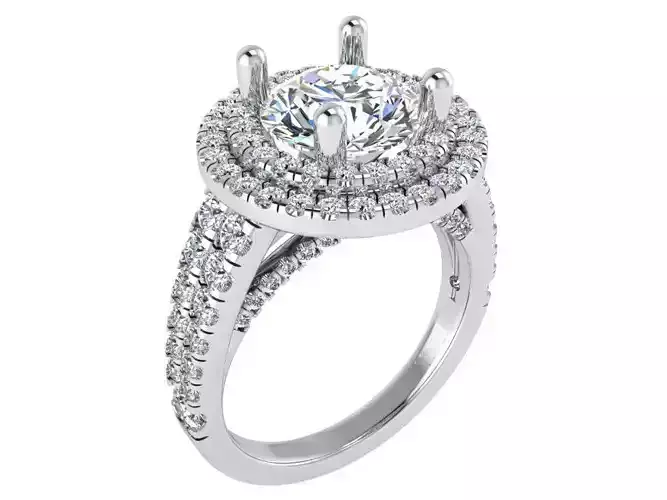Double row Diamond ring 2656 3D print model
