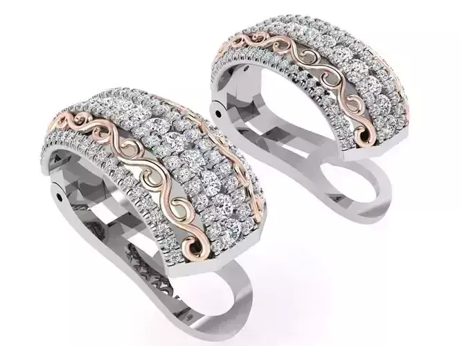 Luxurious  earrings 2657 3D print model