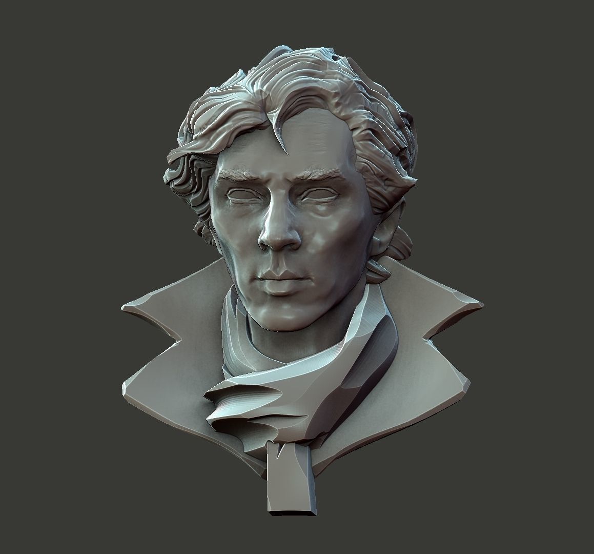 Sherlock stylized 3D print model_9