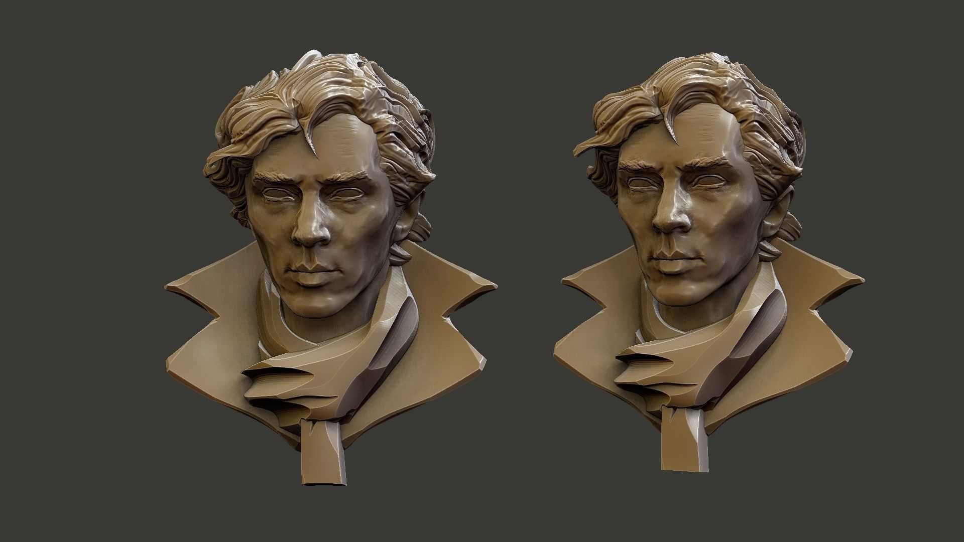 Sherlock stylized 3D print model_10