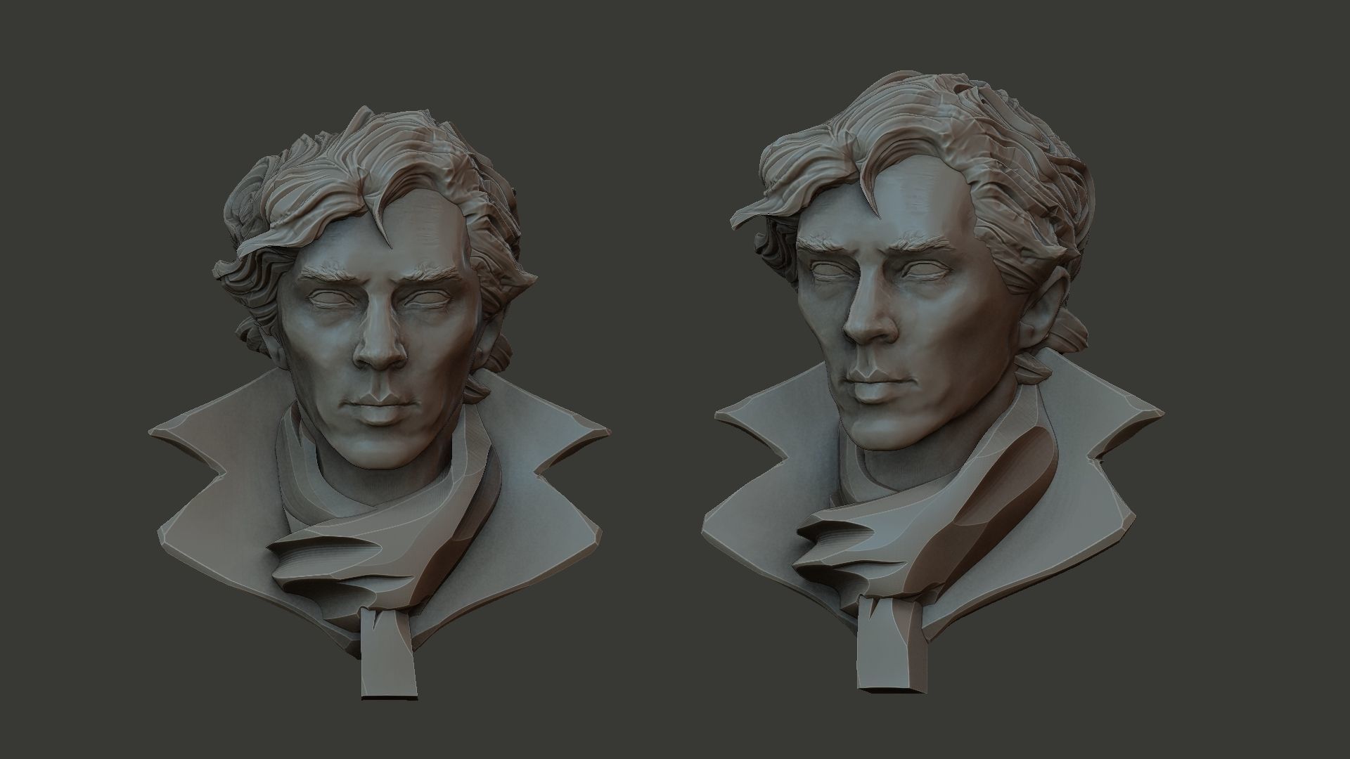 Sherlock stylized 3D print model_2