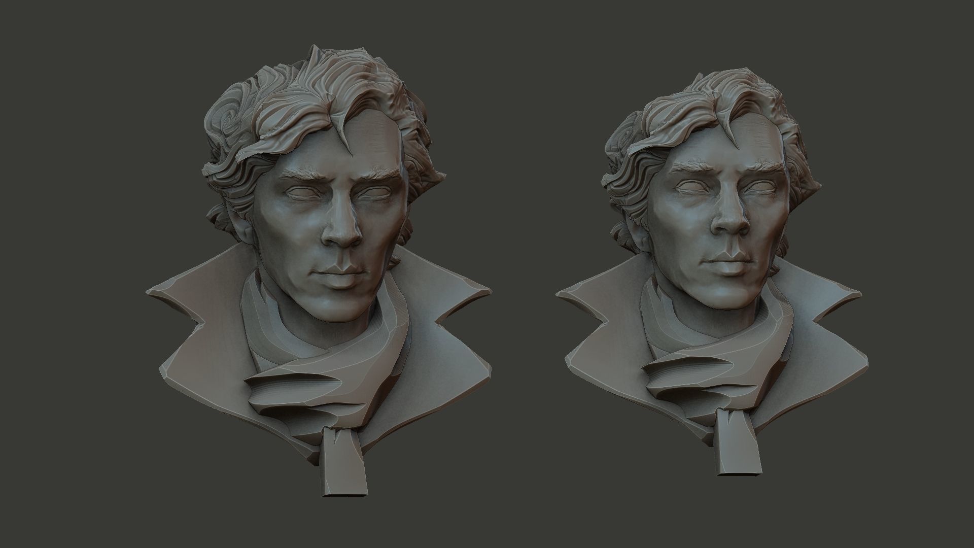 Sherlock stylized 3D print model_4