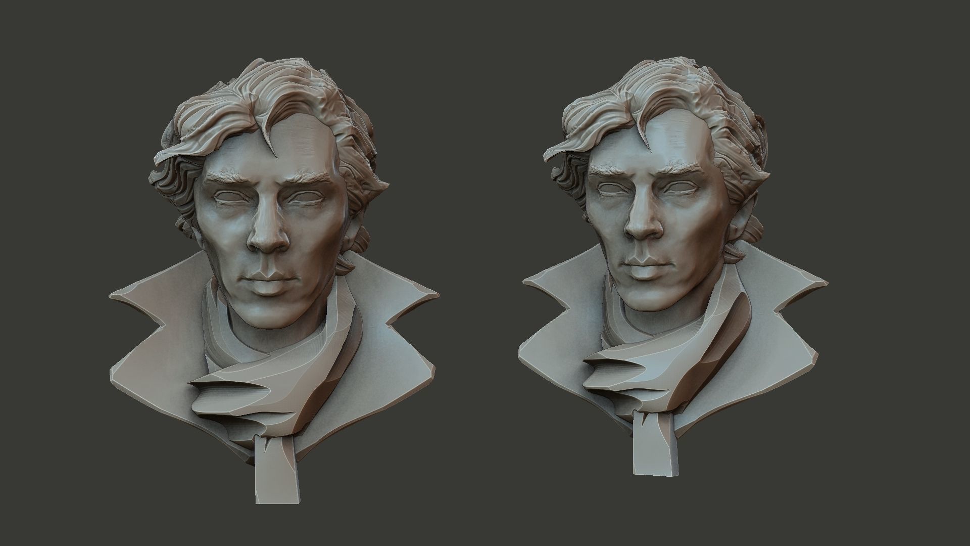 Sherlock stylized 3D print model_6