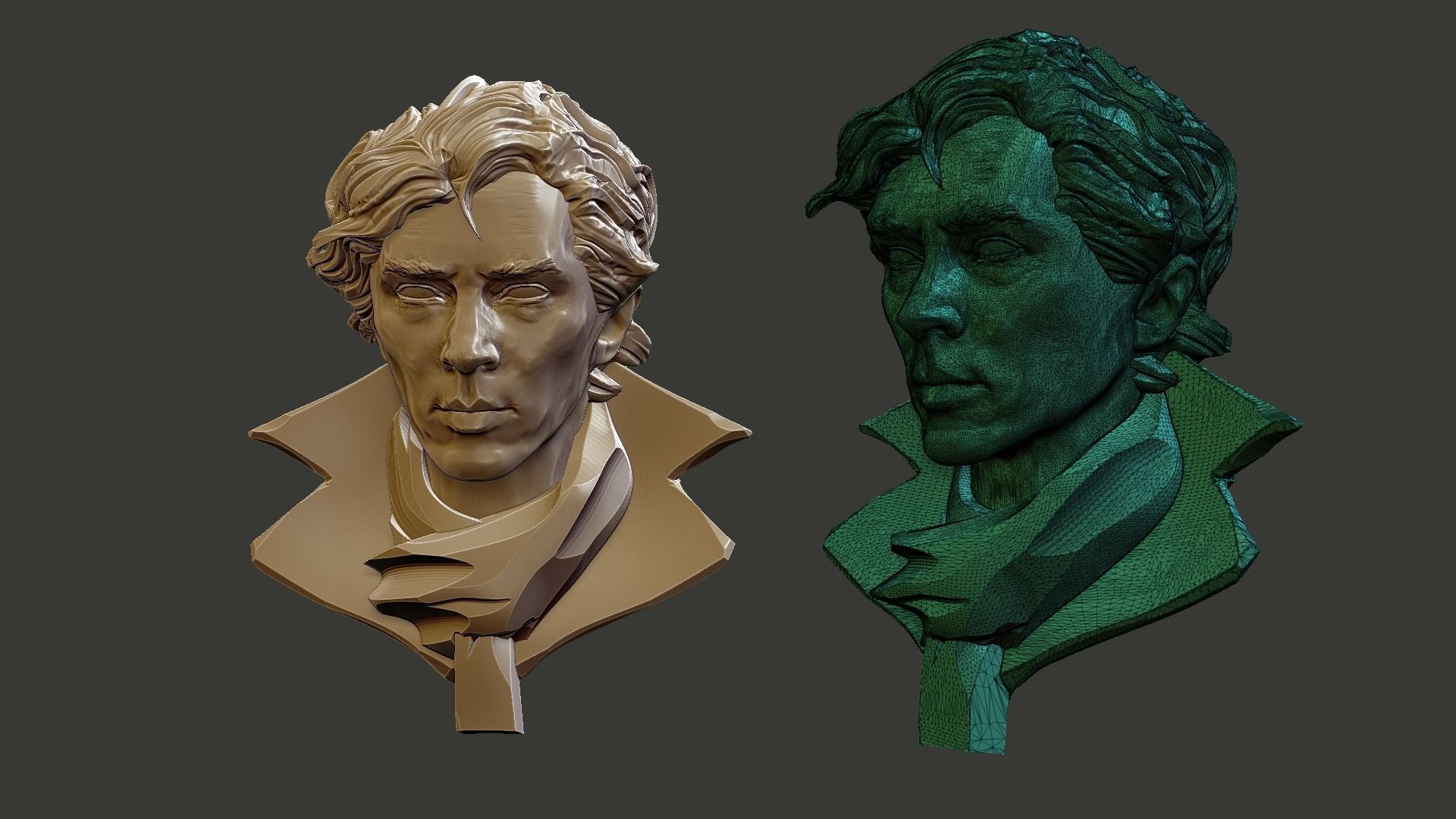 Sherlock stylized 3D print model_3