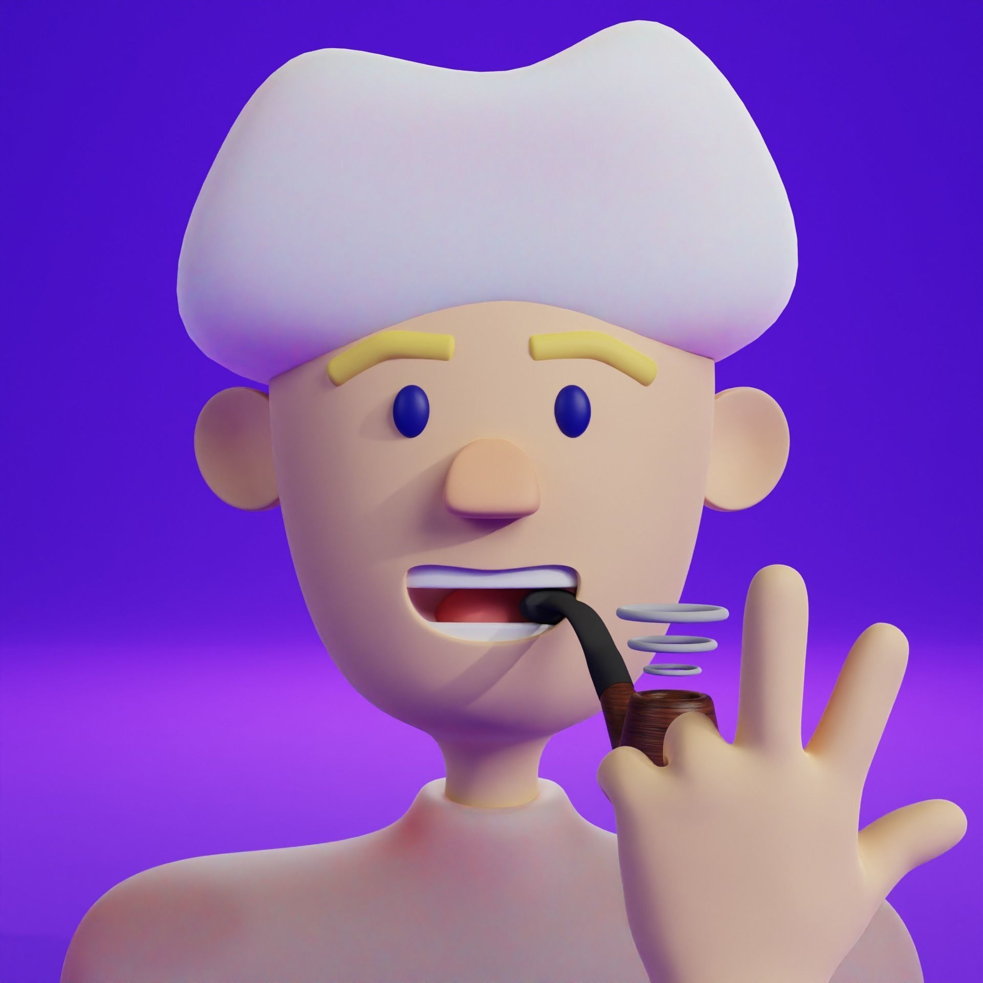 PFP NFT Full Blender Ptoject Max number of combinations 907200 3D model_1