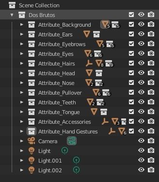 PFP NFT Full Blender Ptoject Max number of combinations 907200 3D model_5
