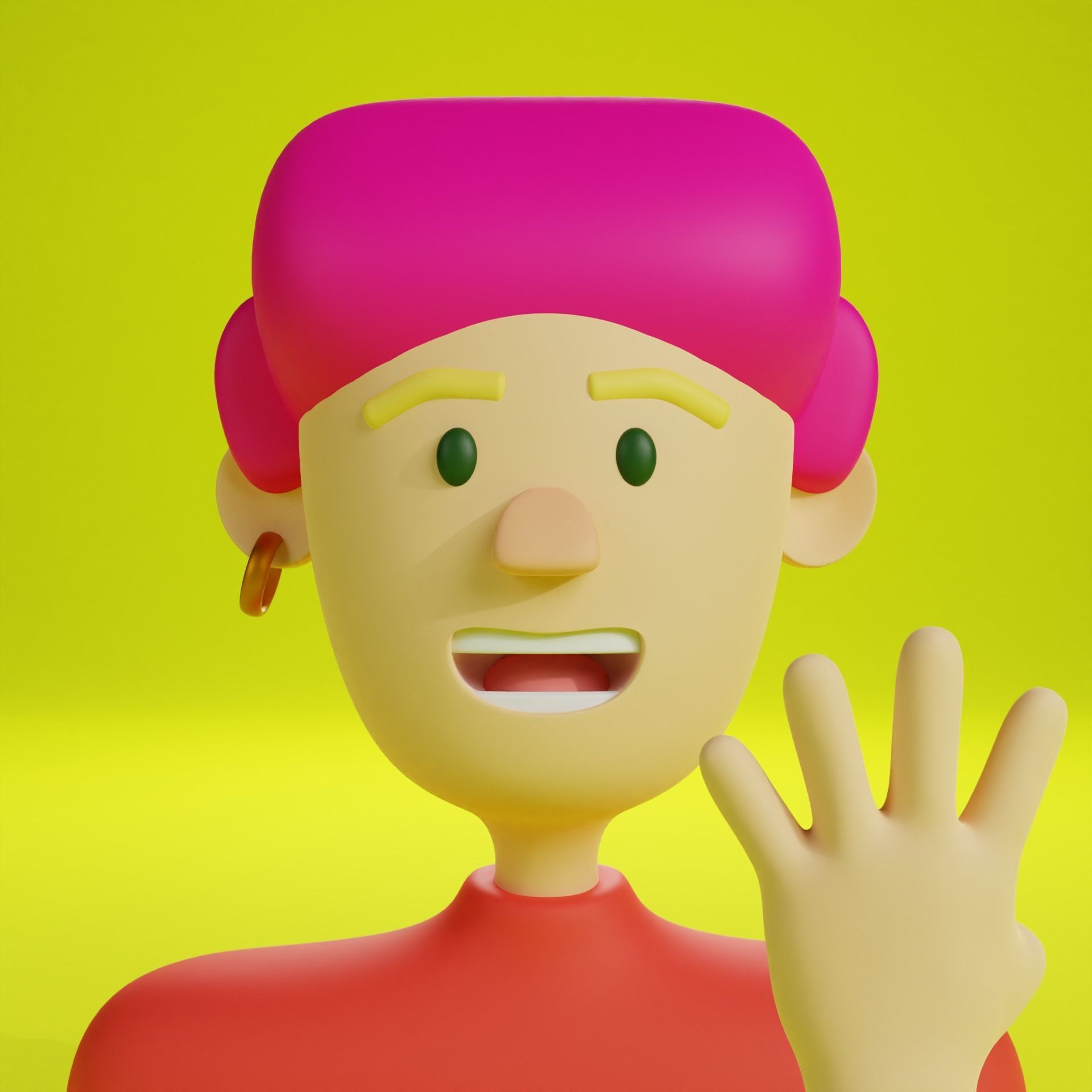 PFP NFT Full Blender Ptoject Max number of combinations 907200 3D model_4