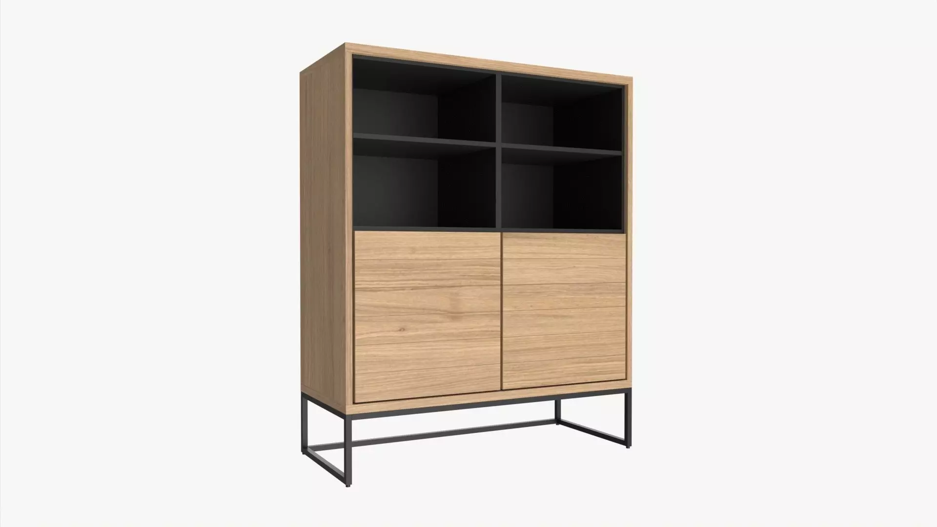 Cabinet with shelves 01 3D model