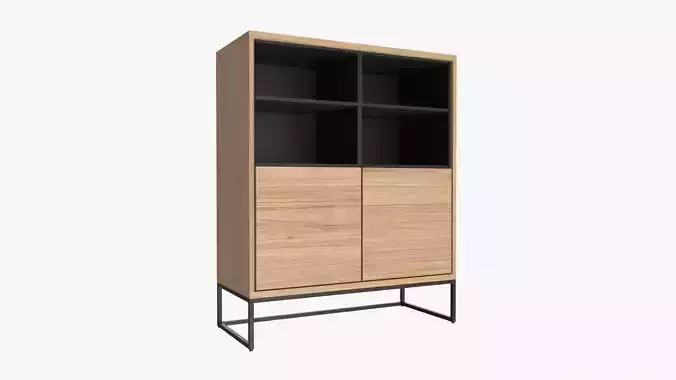 Cabinet with shelves 01