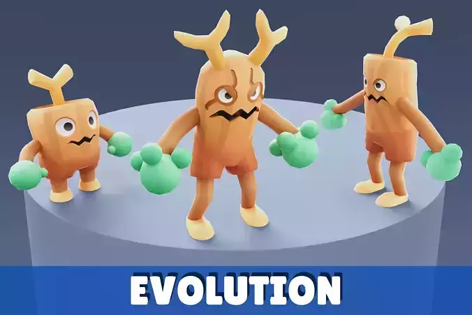 Cartoon Characters - Evolution Stumpy Warrior