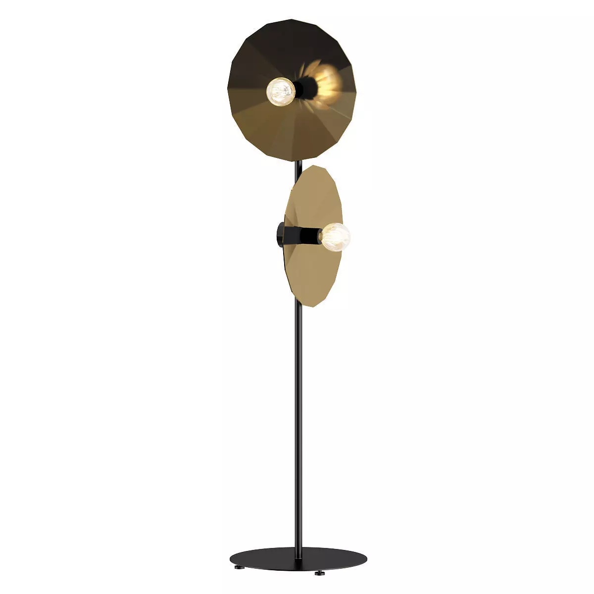 COMETA floor lamp with two gold discs 3D model