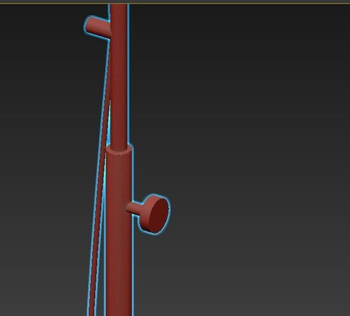 GRAFIT floor lamp with wooden base and light bulb 3D model_5