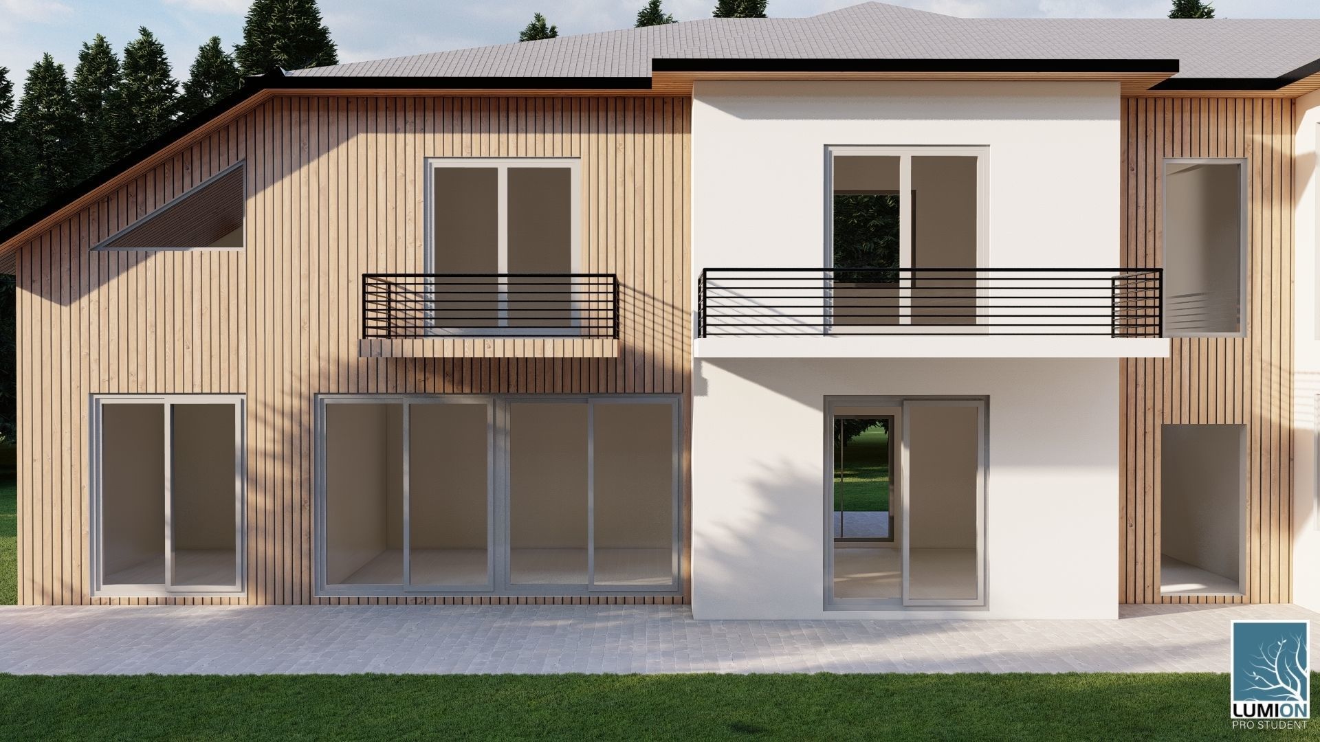 Modern House 18 3D model_2