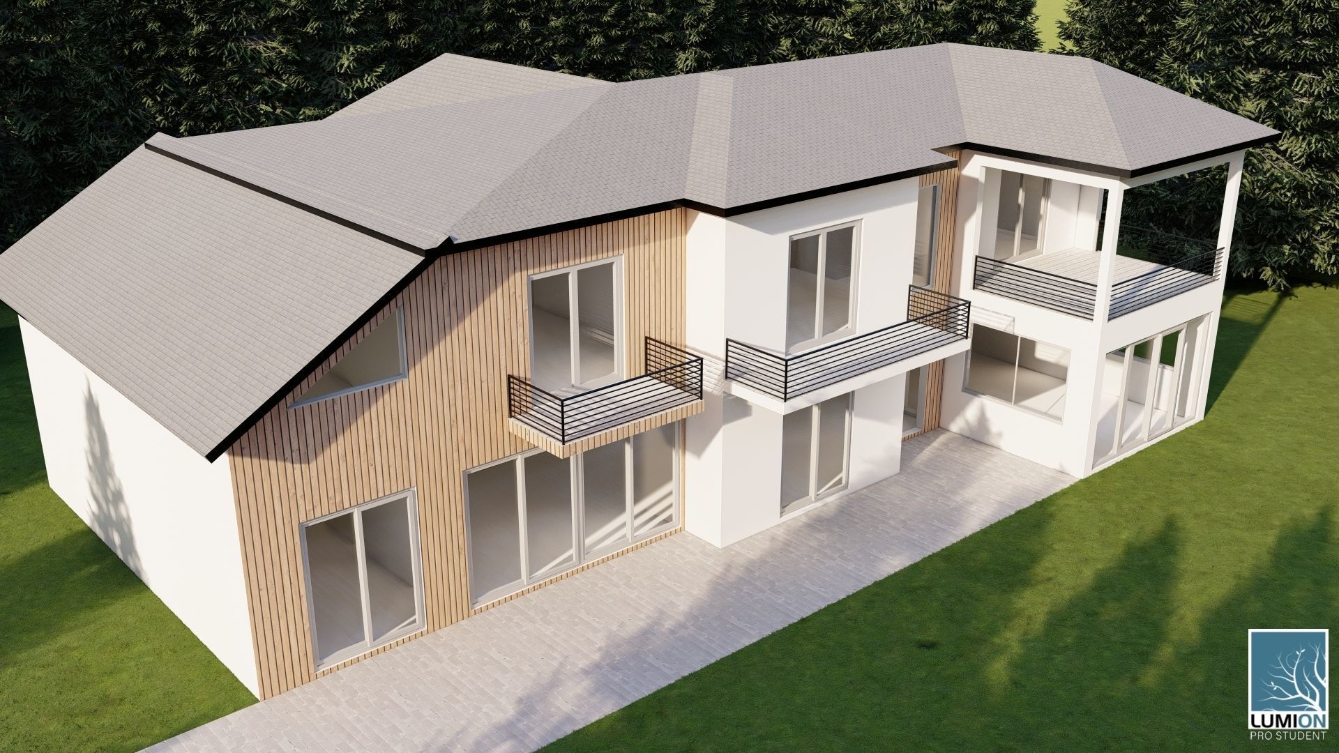 Modern House 18 3D model_4