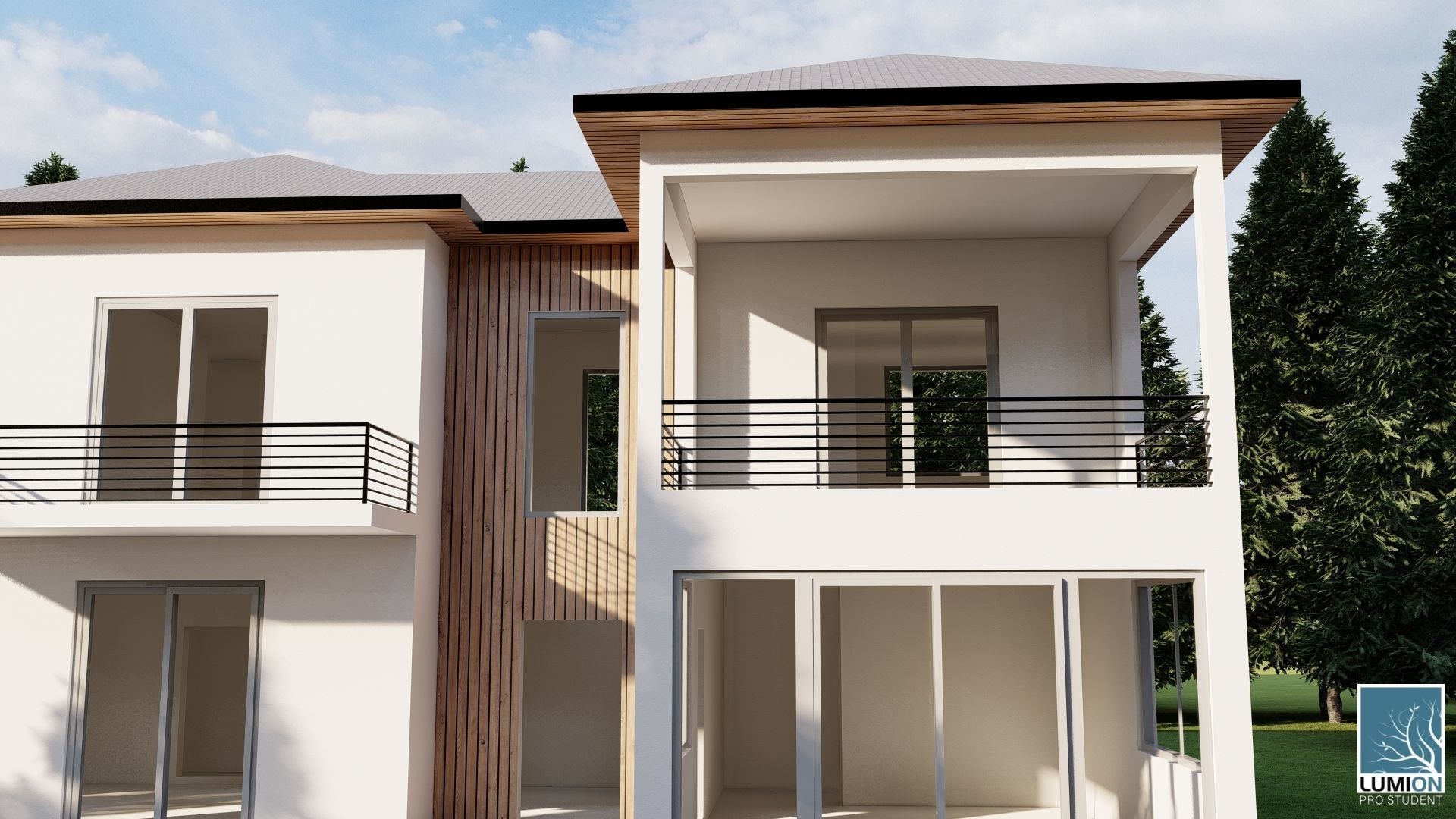 Modern House 18 3D model_3
