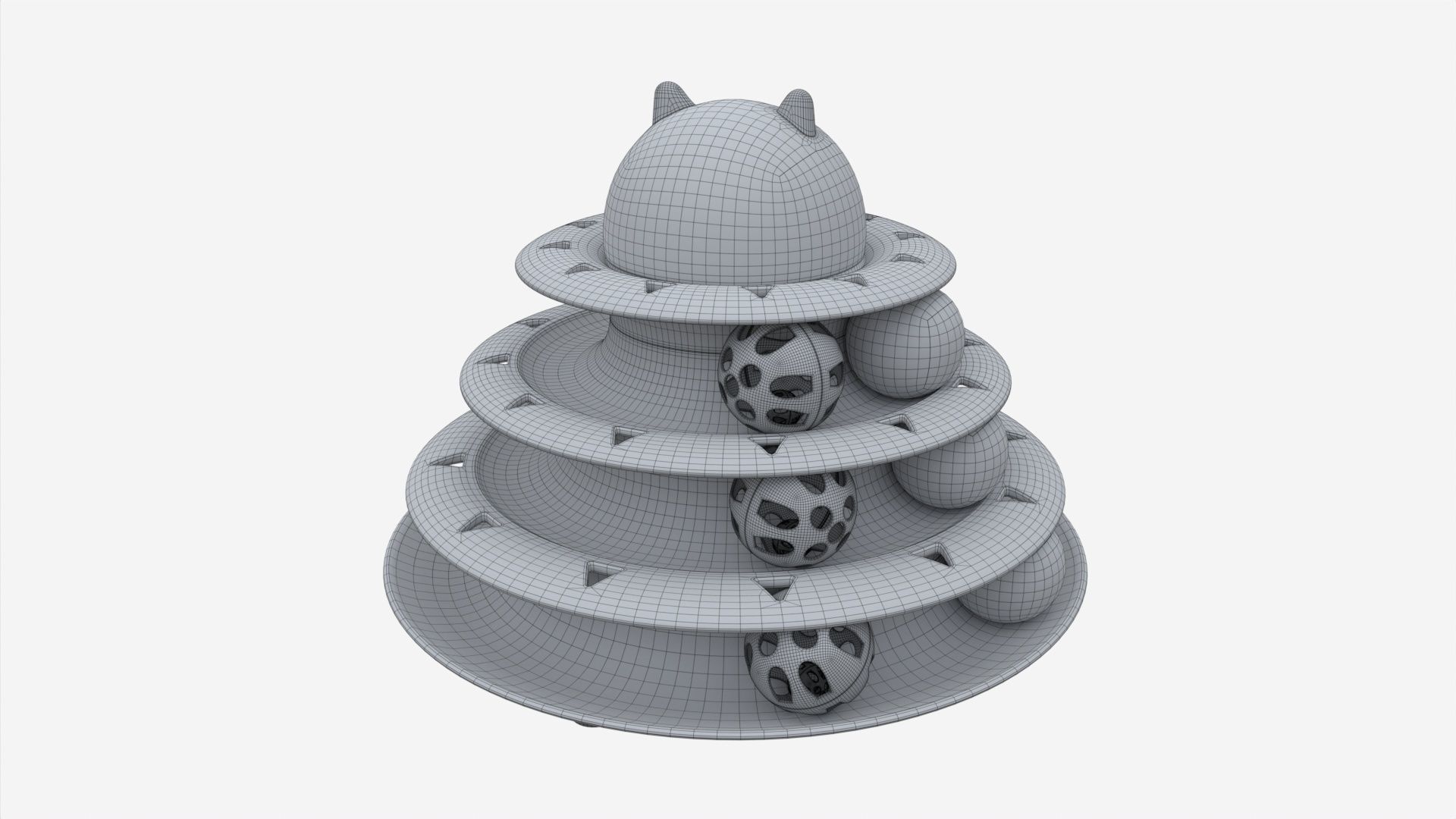 Cat Toy Roller Turntable 3D model_6
