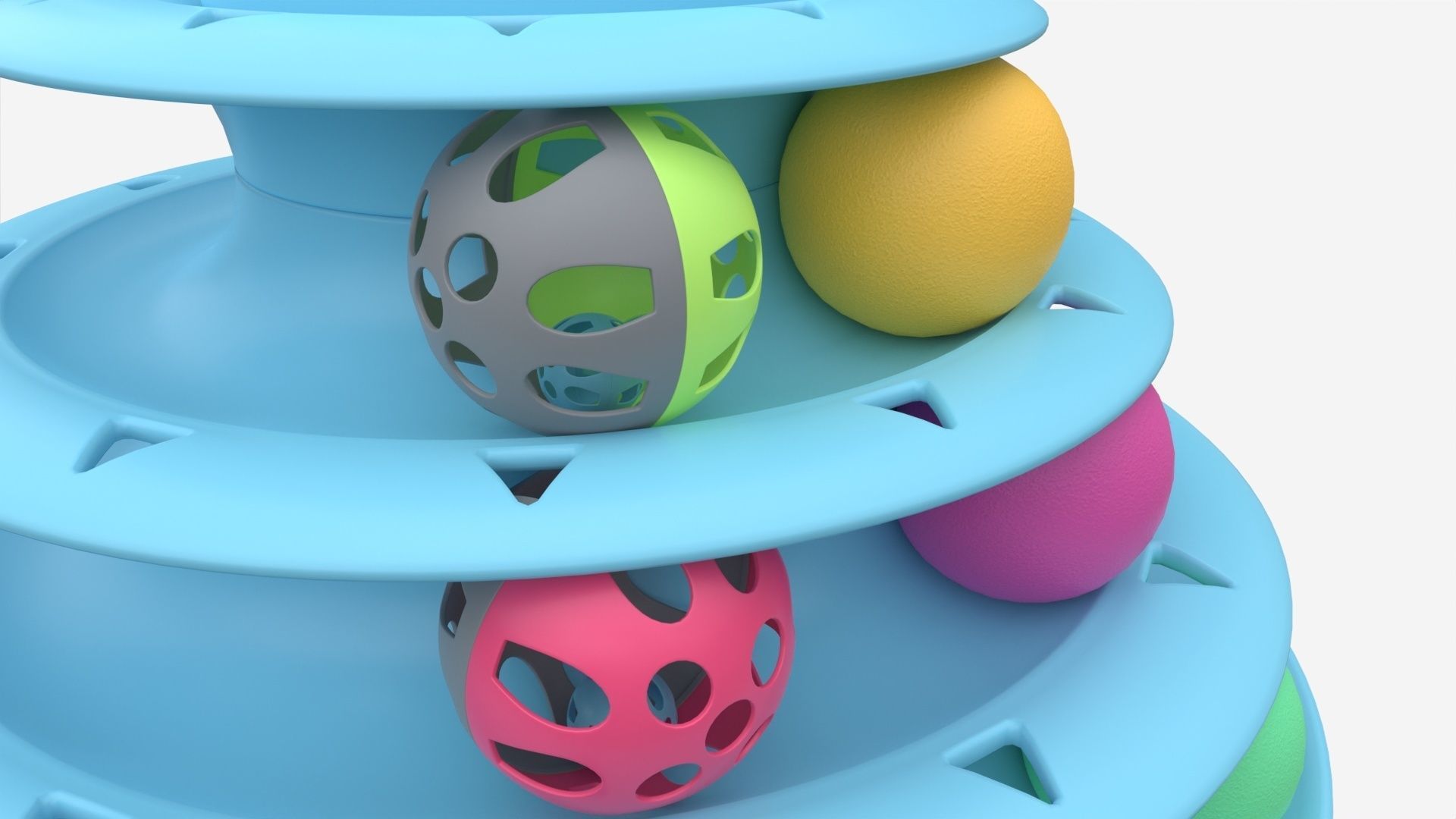 Cat Toy Roller Turntable 3D model_2