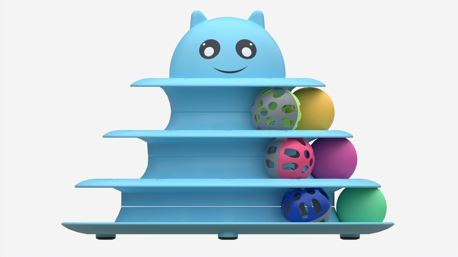 Cat Toy Roller Turntable 3D model_5