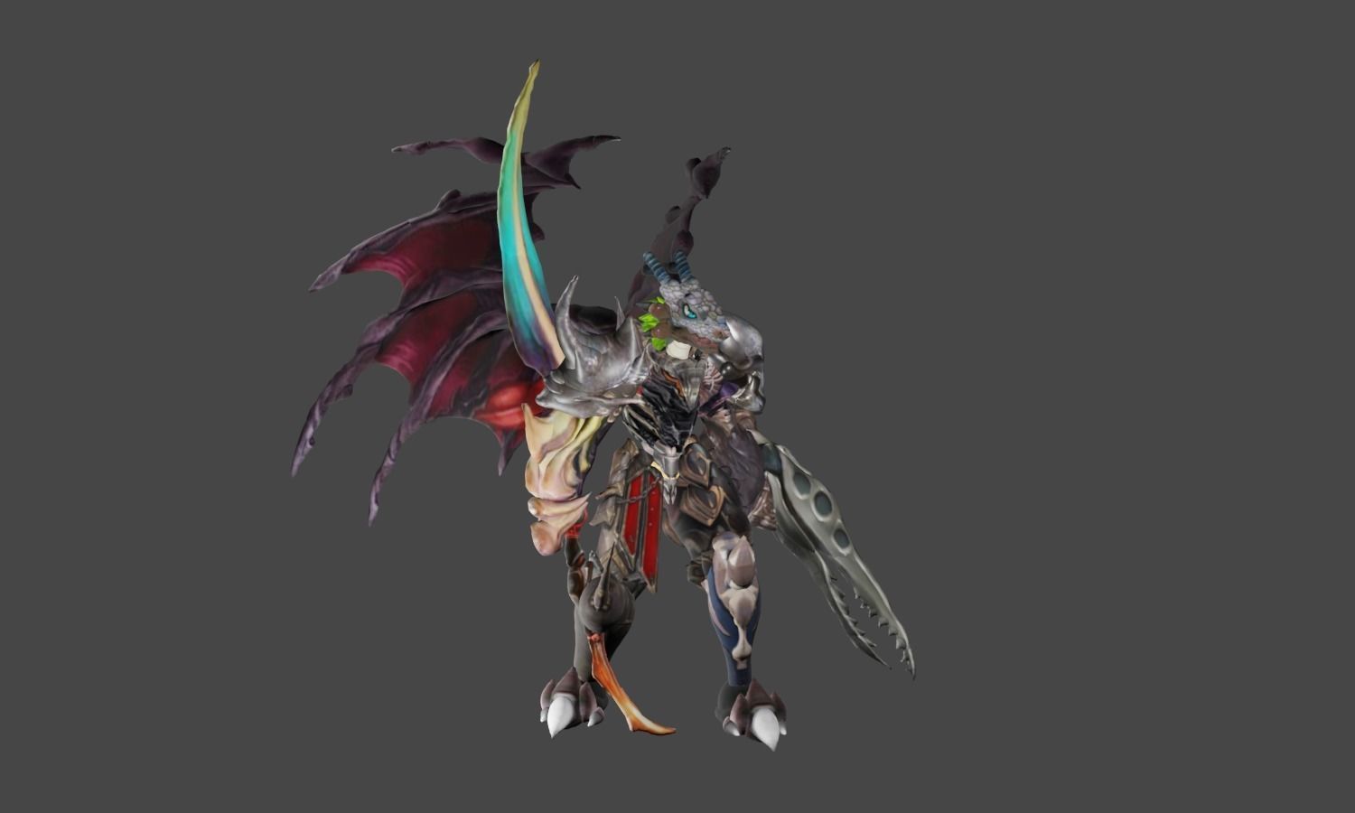 Zeloeman J 2 demon with wings 3D model_6