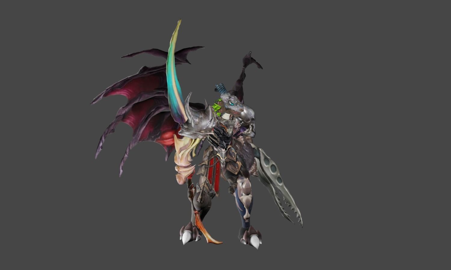 Zeloeman J 2 demon with wings 3D model_12