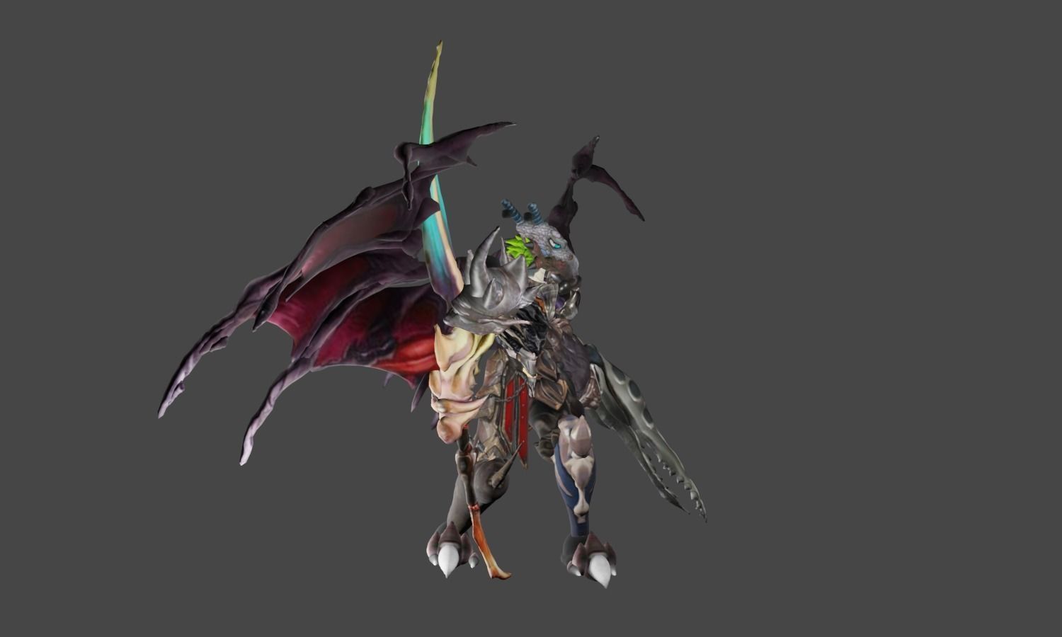 Zeloeman J 2 demon with wings 3D model_24