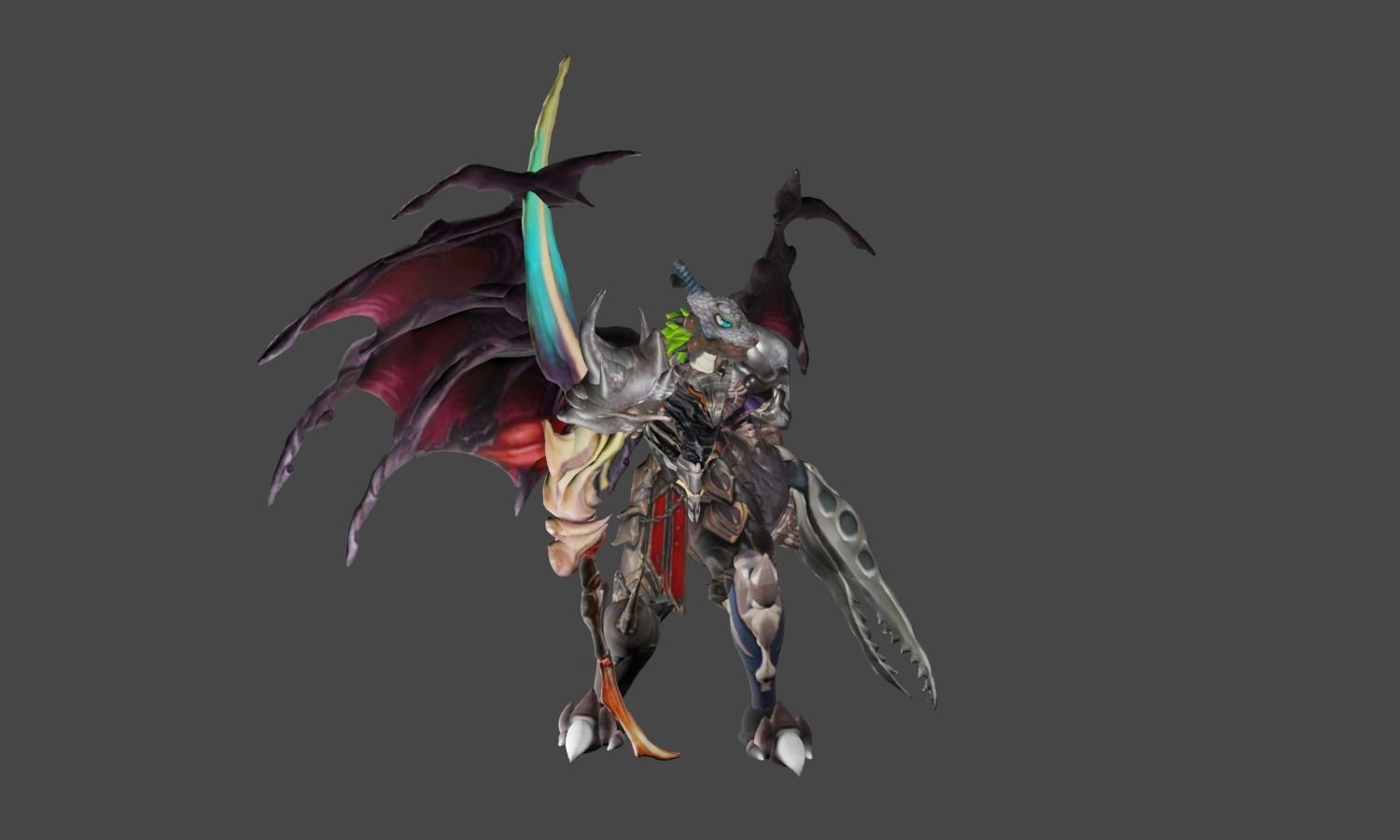 Zeloeman J 2 demon with wings 3D model_17