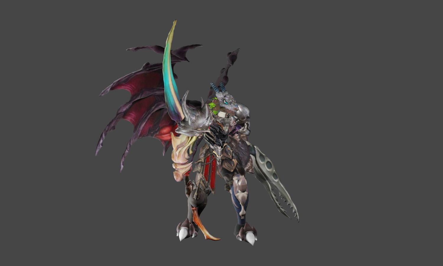 Zeloeman J 2 demon with wings 3D model_7