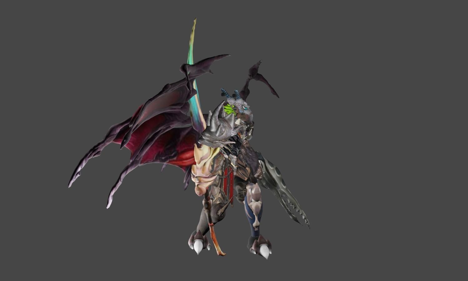 Zeloeman J 2 demon with wings 3D model_25