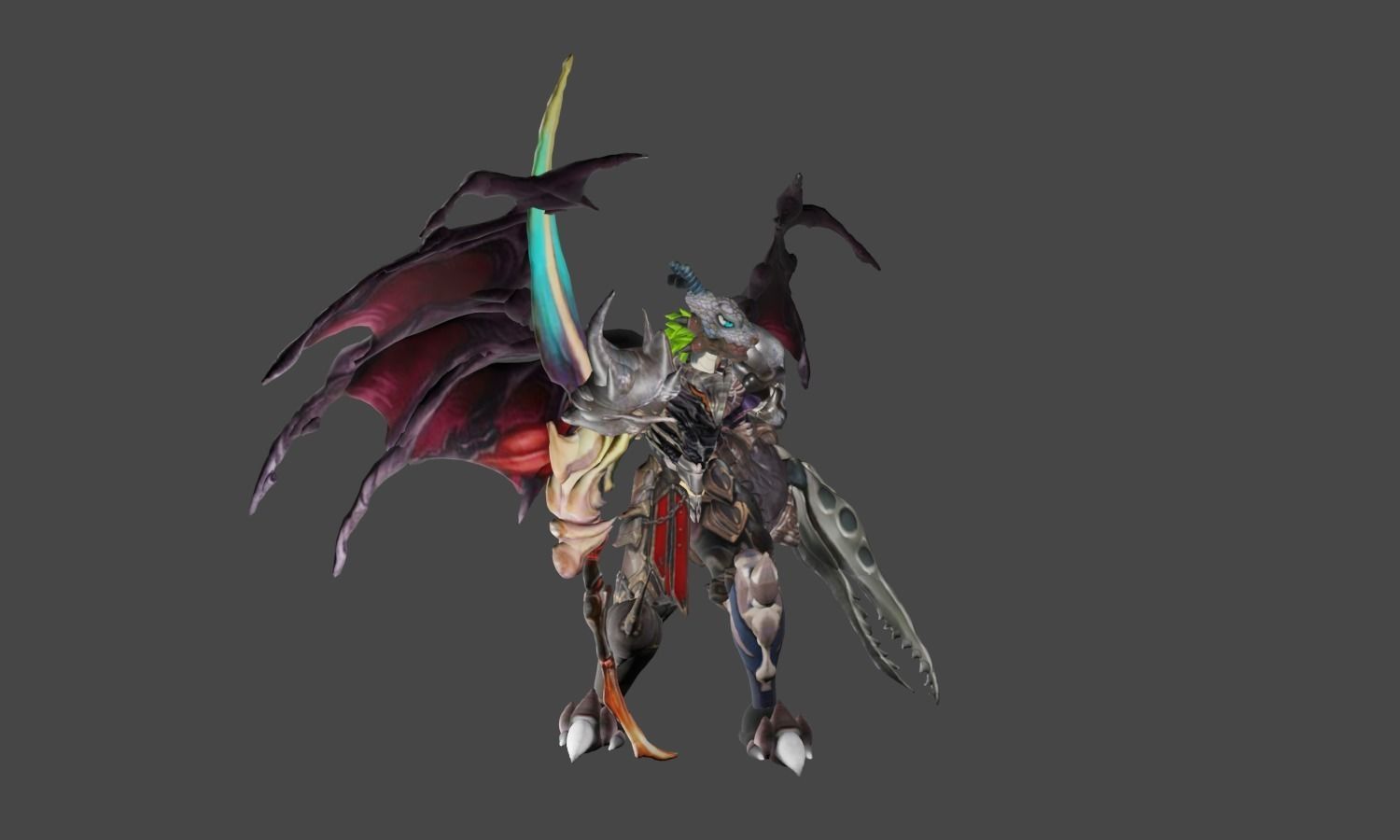 Zeloeman J 2 demon with wings 3D model_19