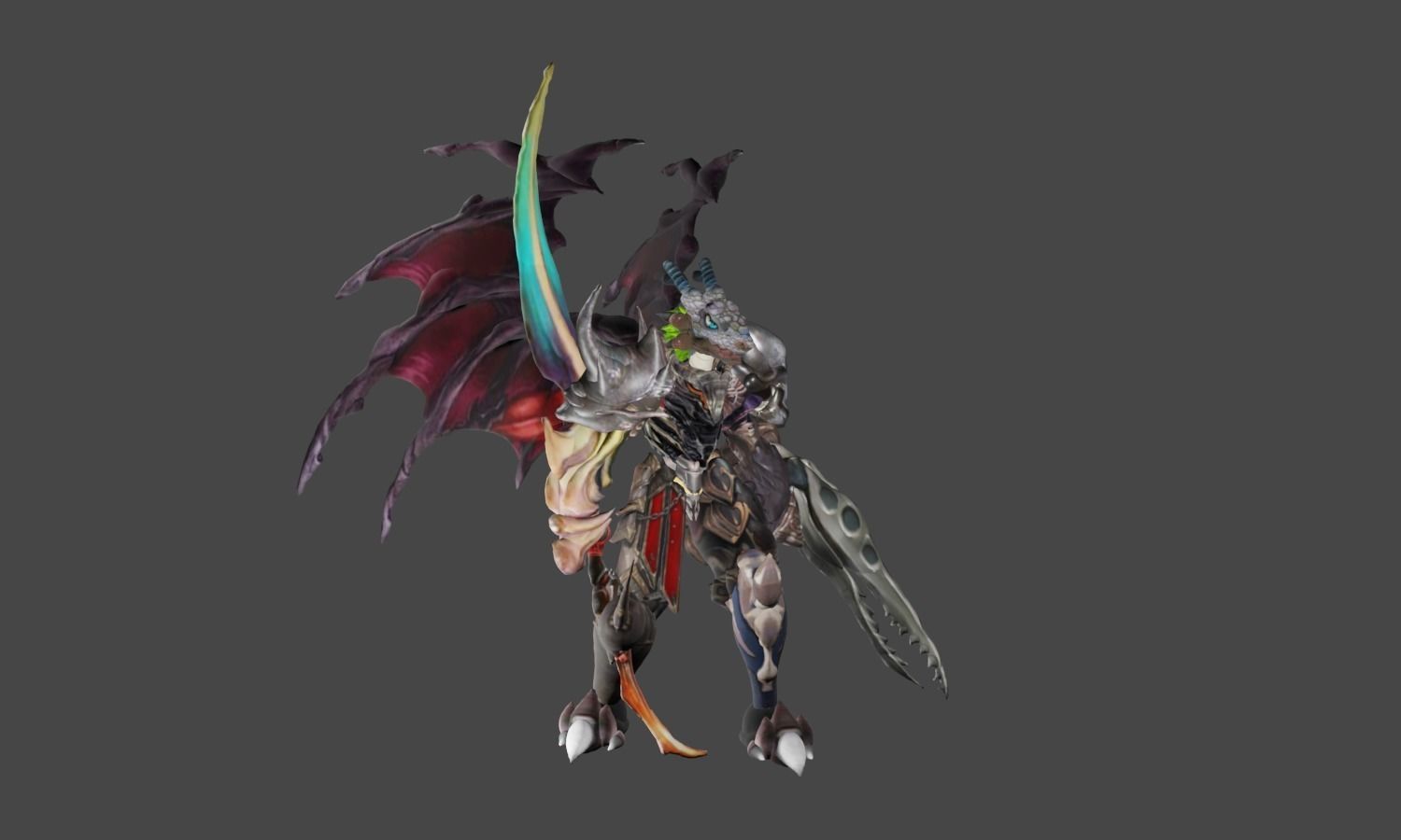 Zeloeman J 2 demon with wings 3D model_1