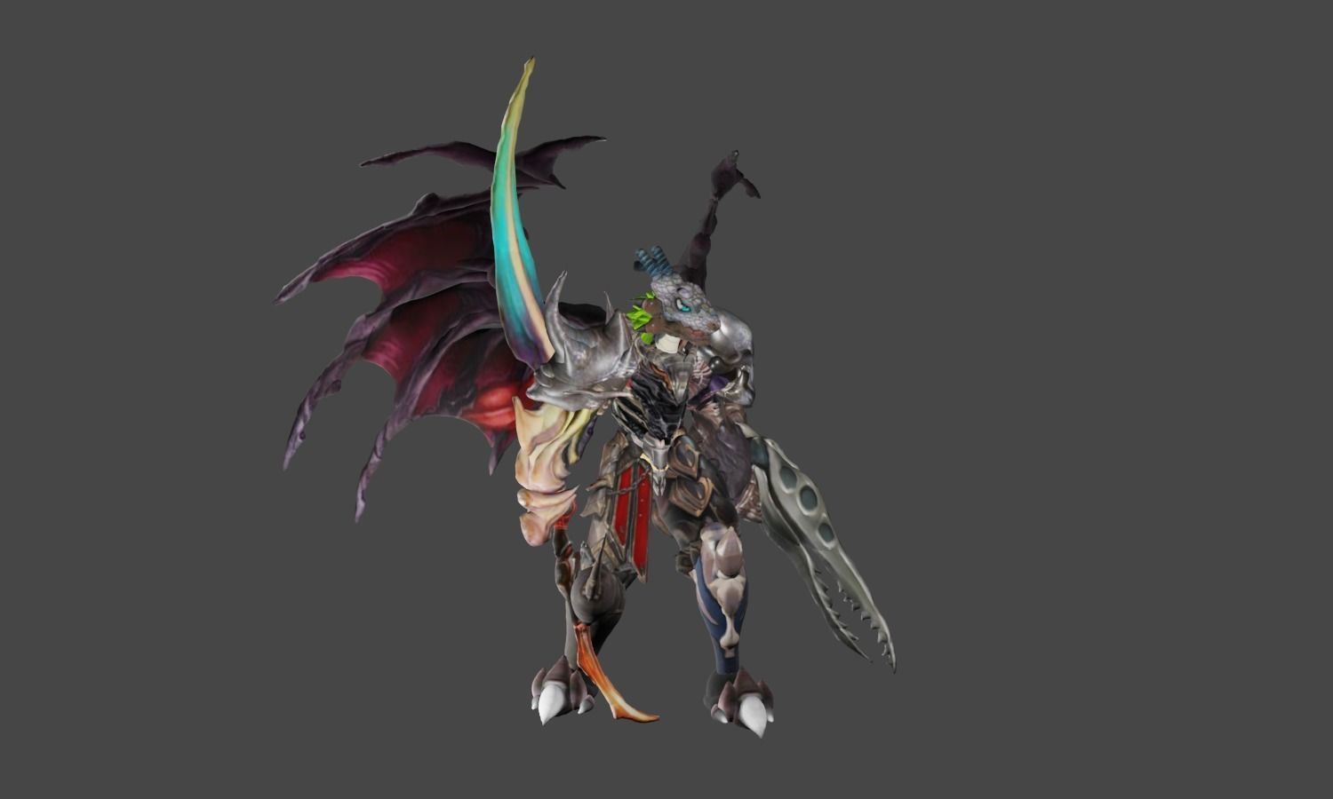 Zeloeman J 2 demon with wings 3D model_11