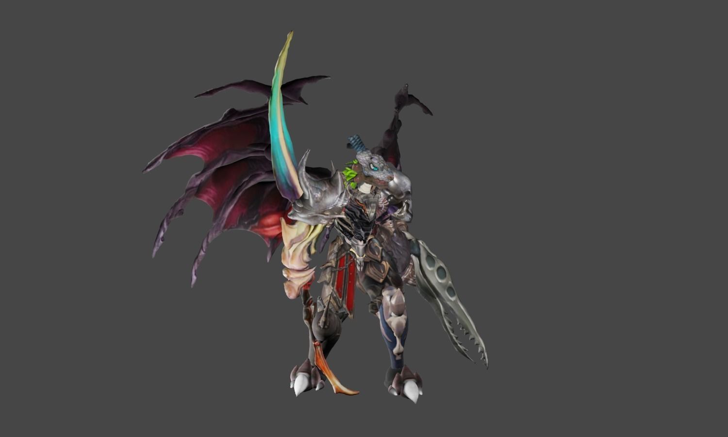 Zeloeman J 2 demon with wings 3D model_13