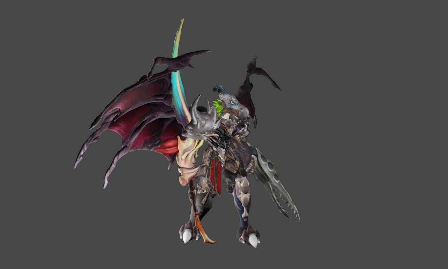 Zeloeman J 2 demon with wings 3D model_21