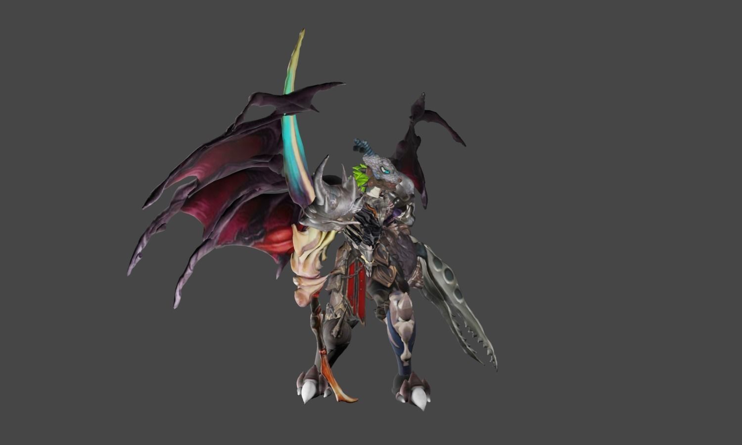 Zeloeman J 2 demon with wings 3D model_20