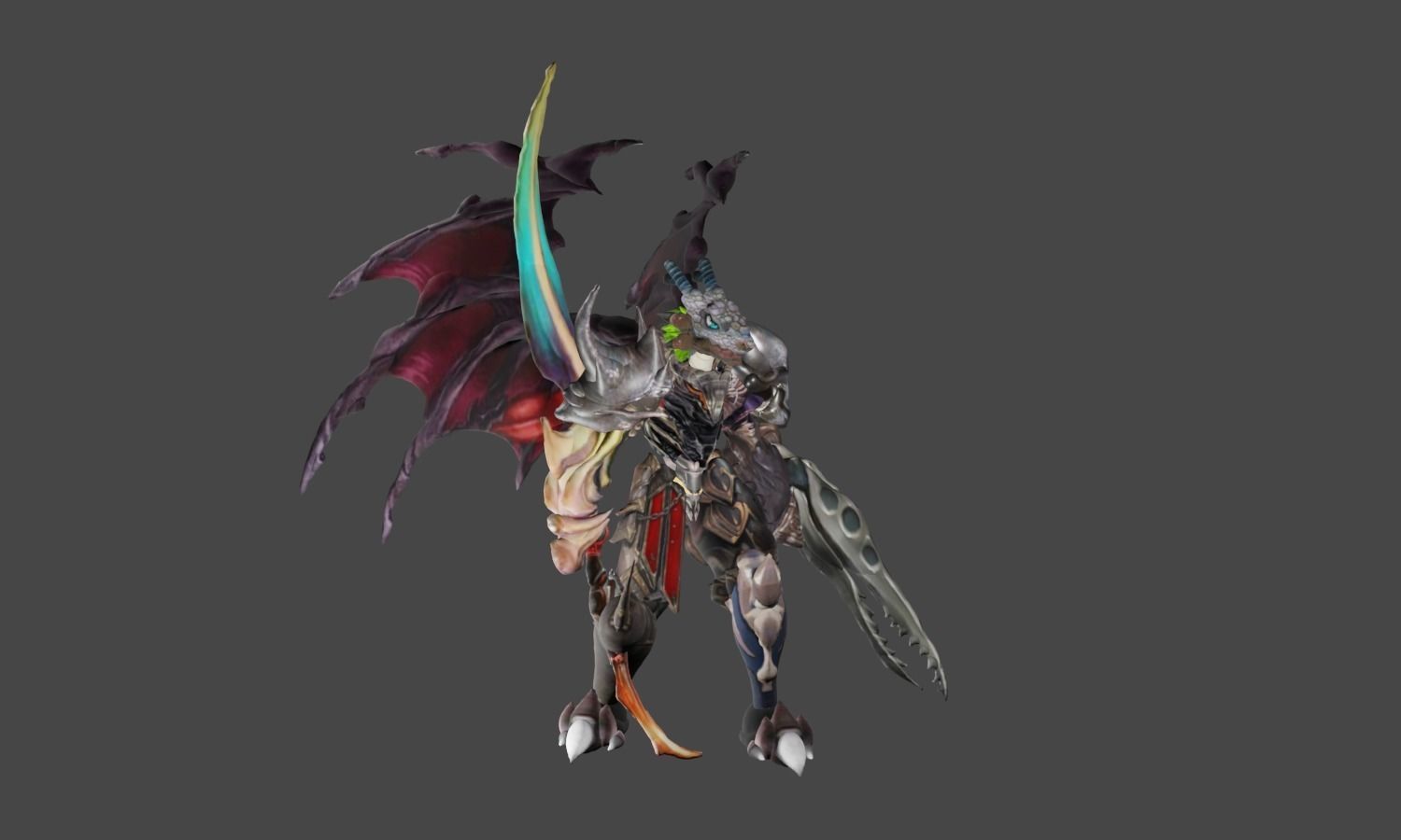 Zeloeman J 2 demon with wings 3D model_4