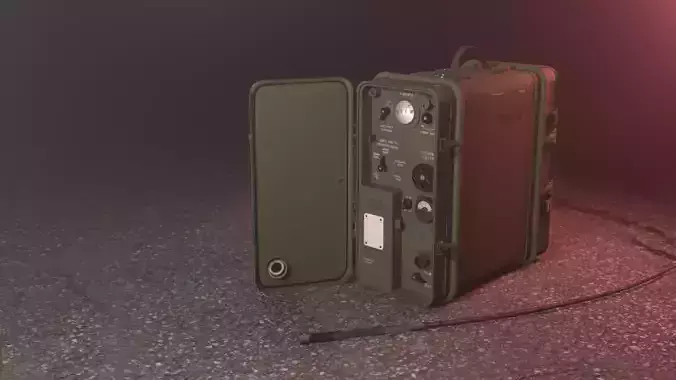 Cold War Radio Soviet Low-poly 3D model