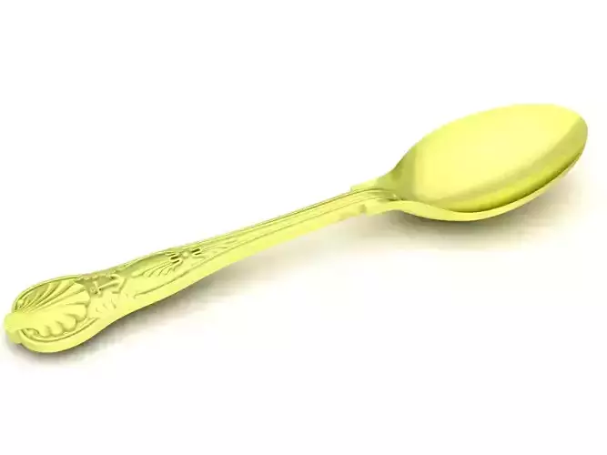Silver and Gold Spoon 3946 3D print model
