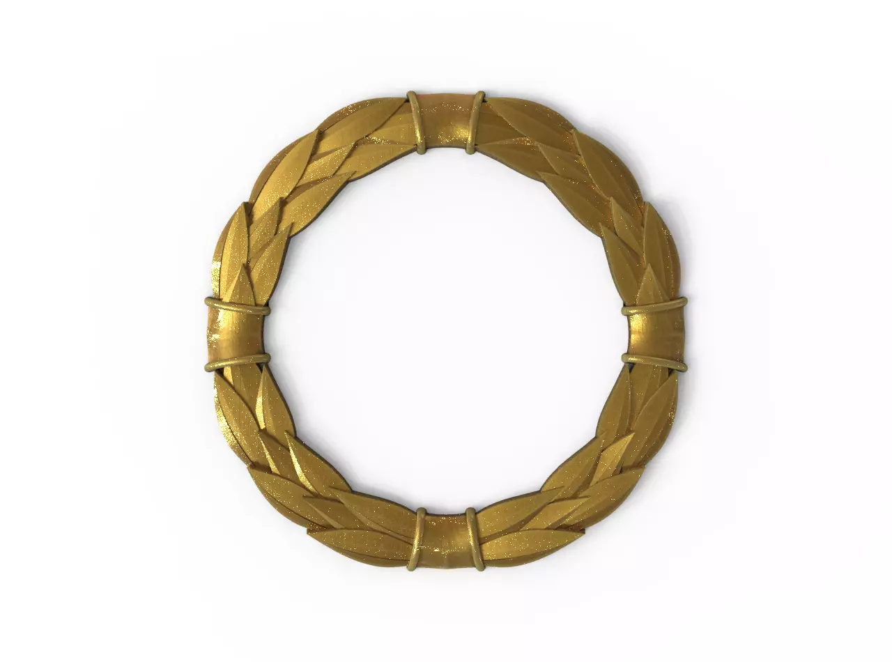 A wreath of laurel leaves 03 3D print model_0