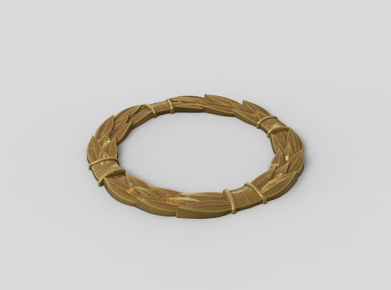 A wreath of laurel leaves 03 3D print model_1
